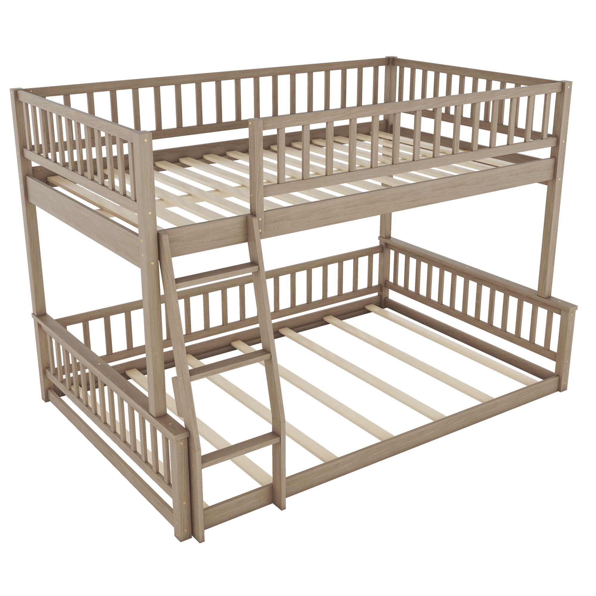 Bunk Bed With Ladder And Guardrails