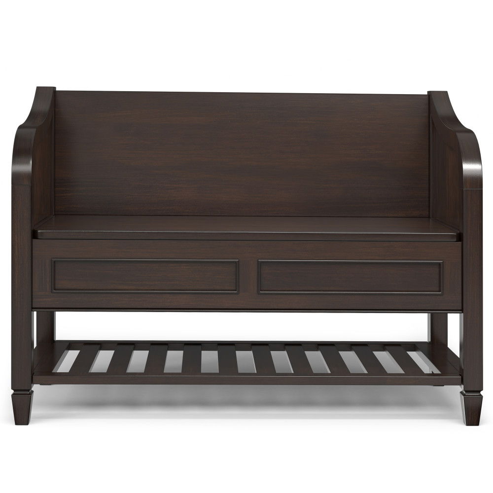 Connaught - Entryway Storage Bench With Shelf - Chestnut - Best Buy Furniture