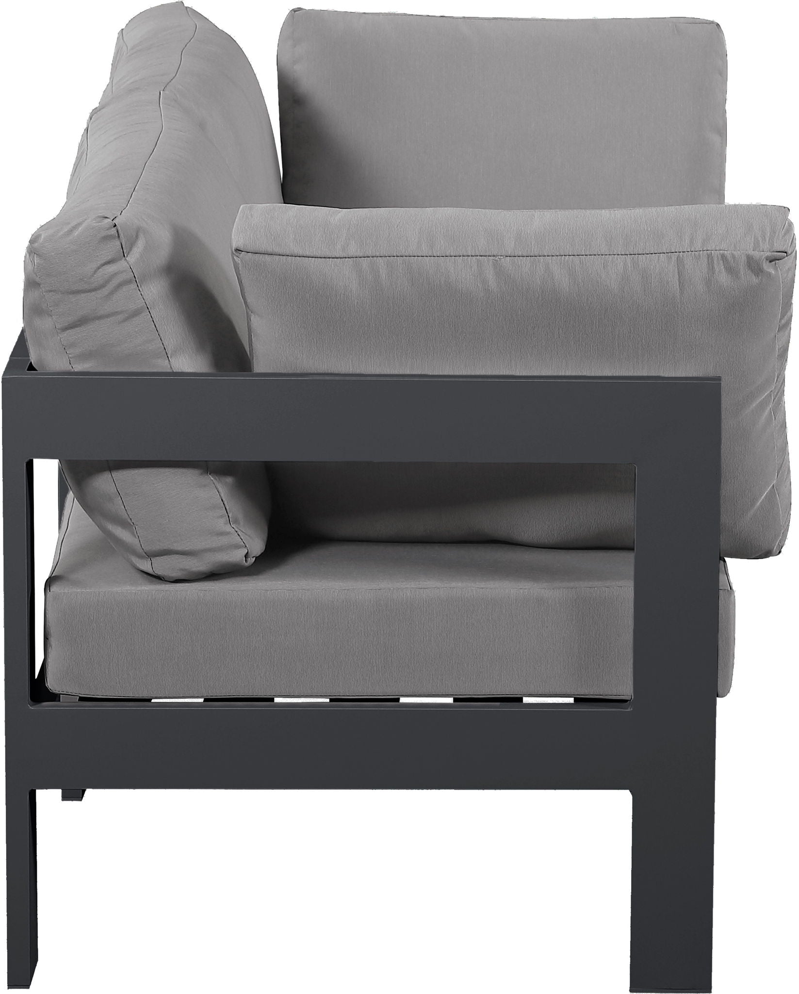 Nizuc - Outdoor Patio 2 Seat Modular Sofa With Gray Frame
