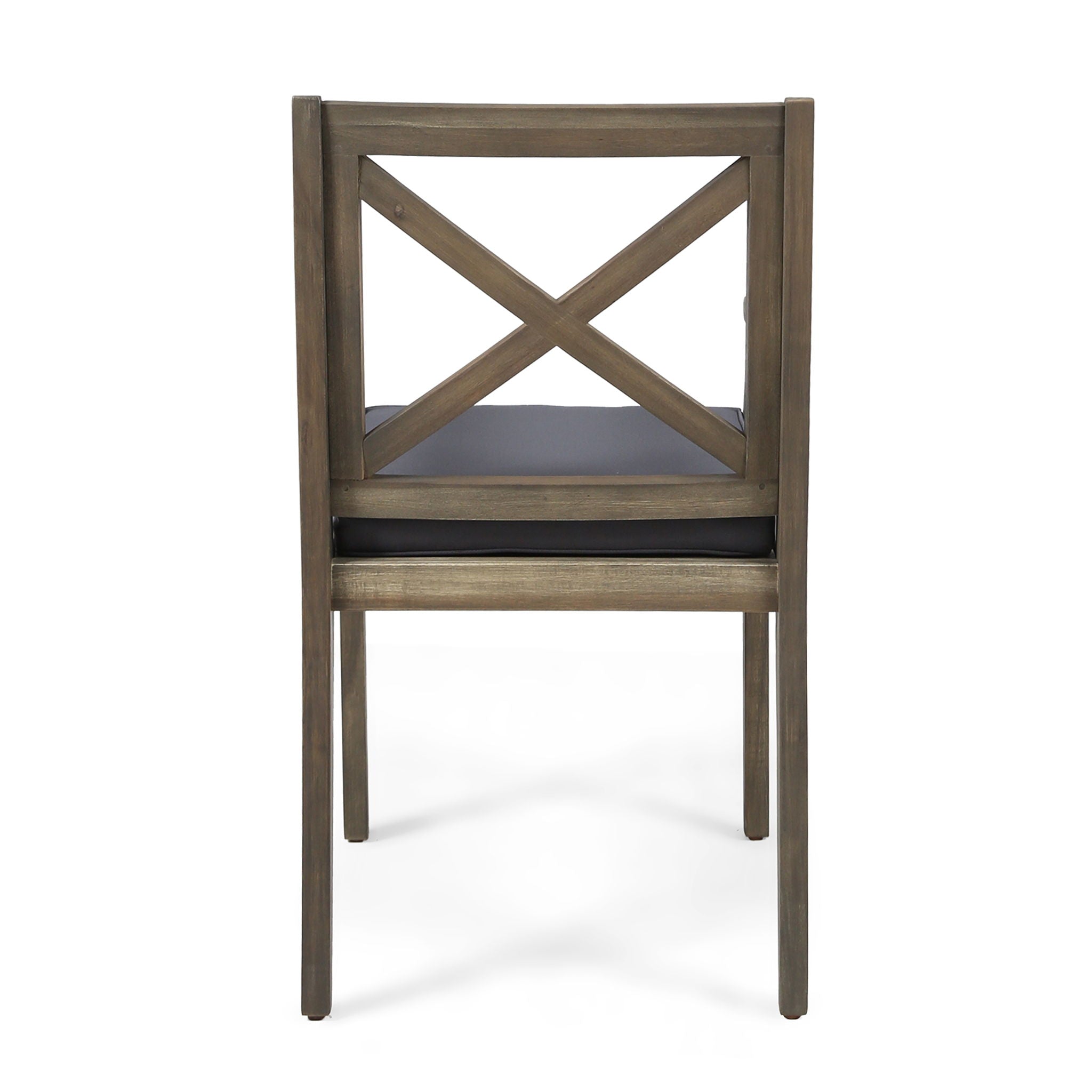 Perla - Dining Chair Set With Cushions 2 Piece - Dark Gray