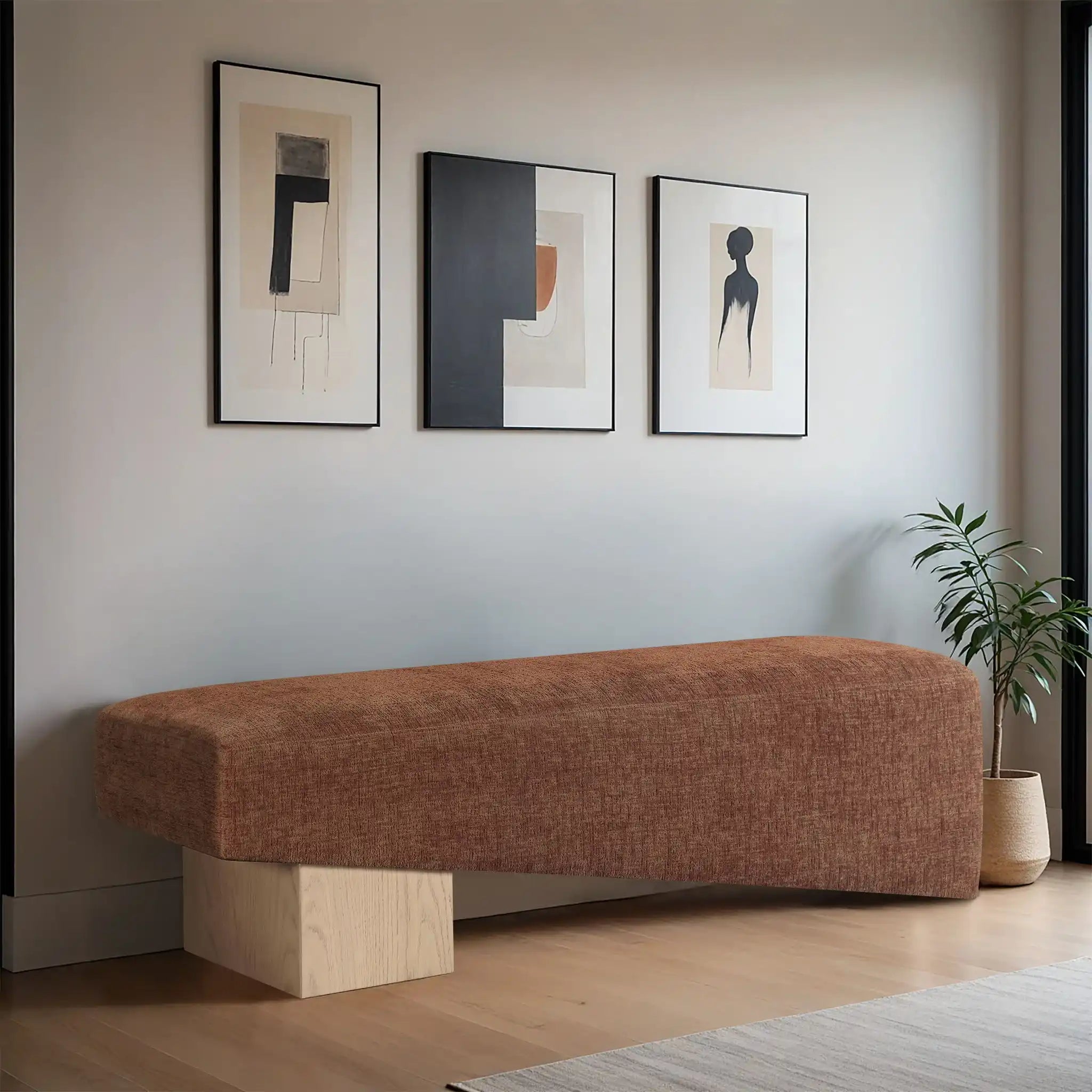 Alora - Bench - Light Brown Base