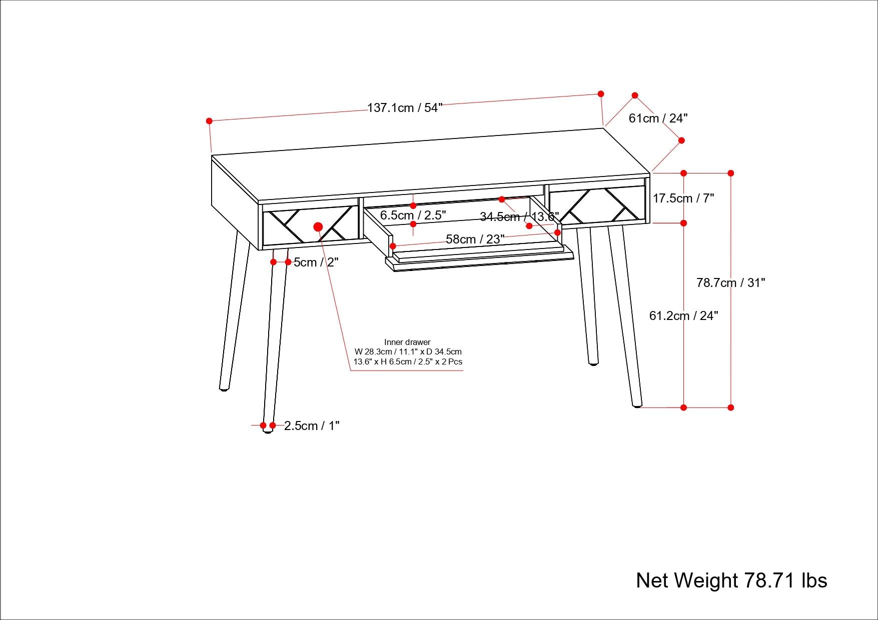 Jager - Desk - Natural - Best Buy Furniture