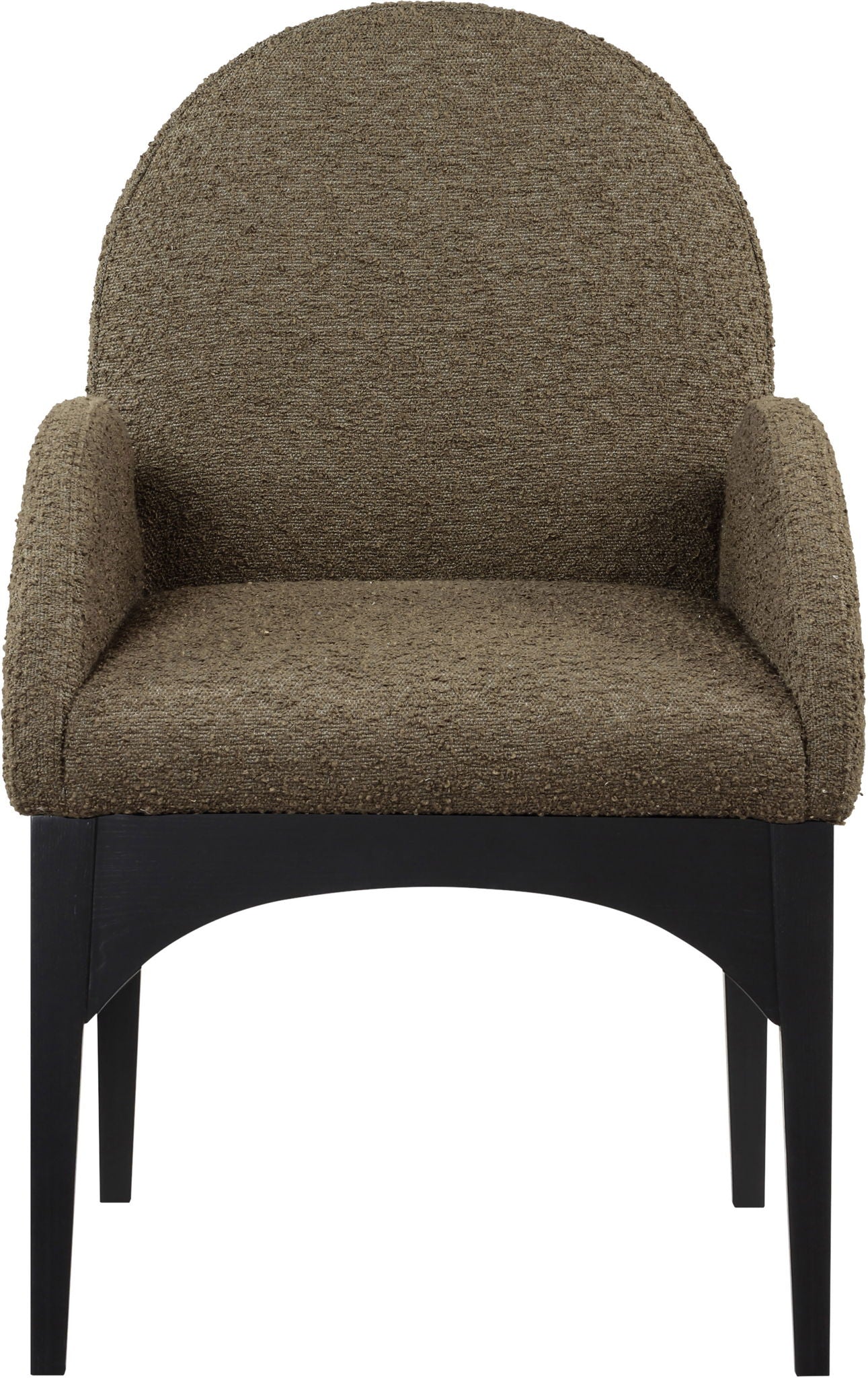 Waldorf - Boucle Dining Arm Chair With Black Legs