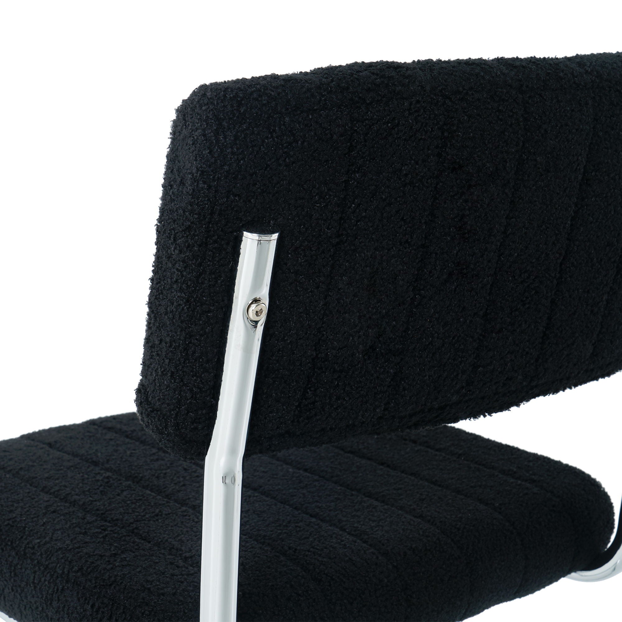 Modern Luxury Dining Chair With Metal Legs And Bow Design (Set of 4)