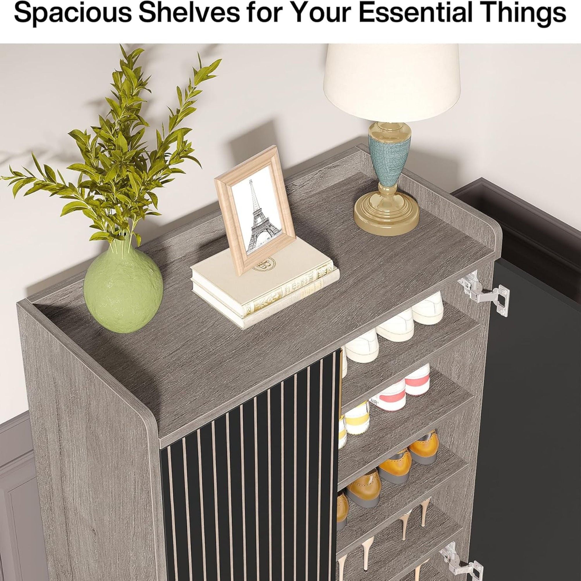 5 Tiers Shoe Storage Organizer With Doors