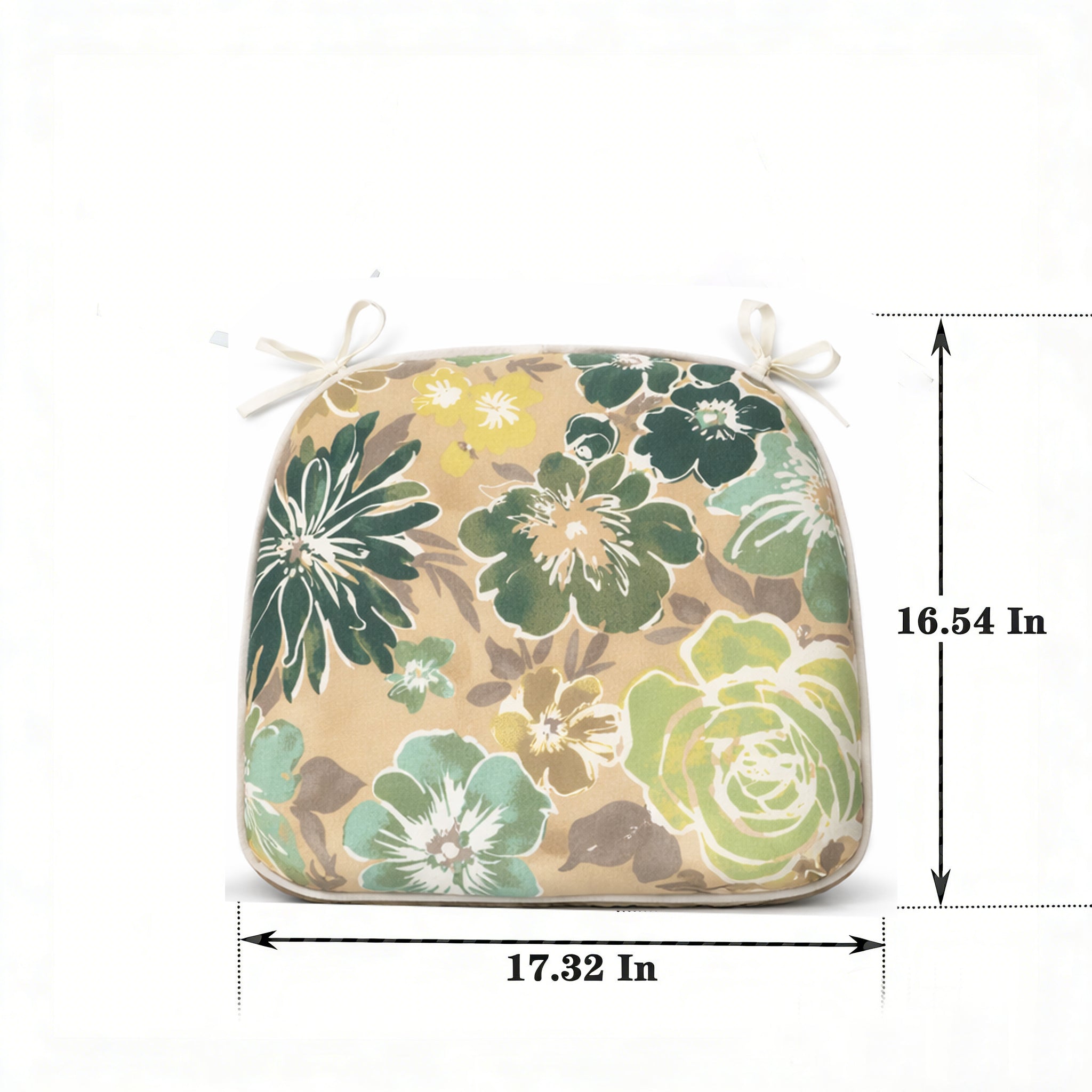 Outdoor Patio Chair Cushions, Water-Repellent U-Shape Thick Foam Seat Cushions with Ties