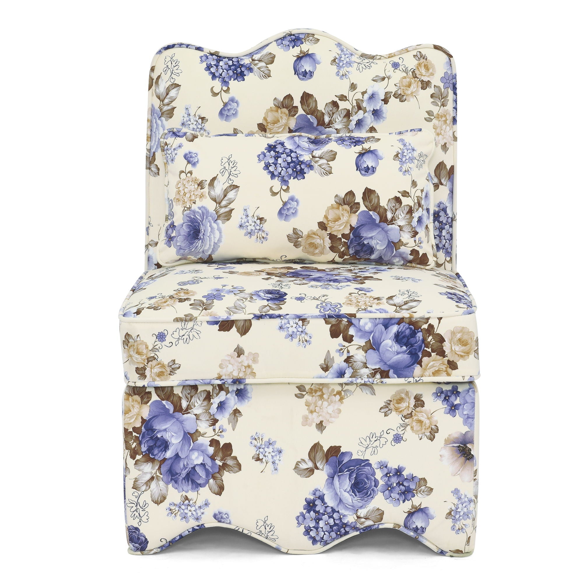 Stylish Flannel Dining Chair With Soft Cushion And Backrest