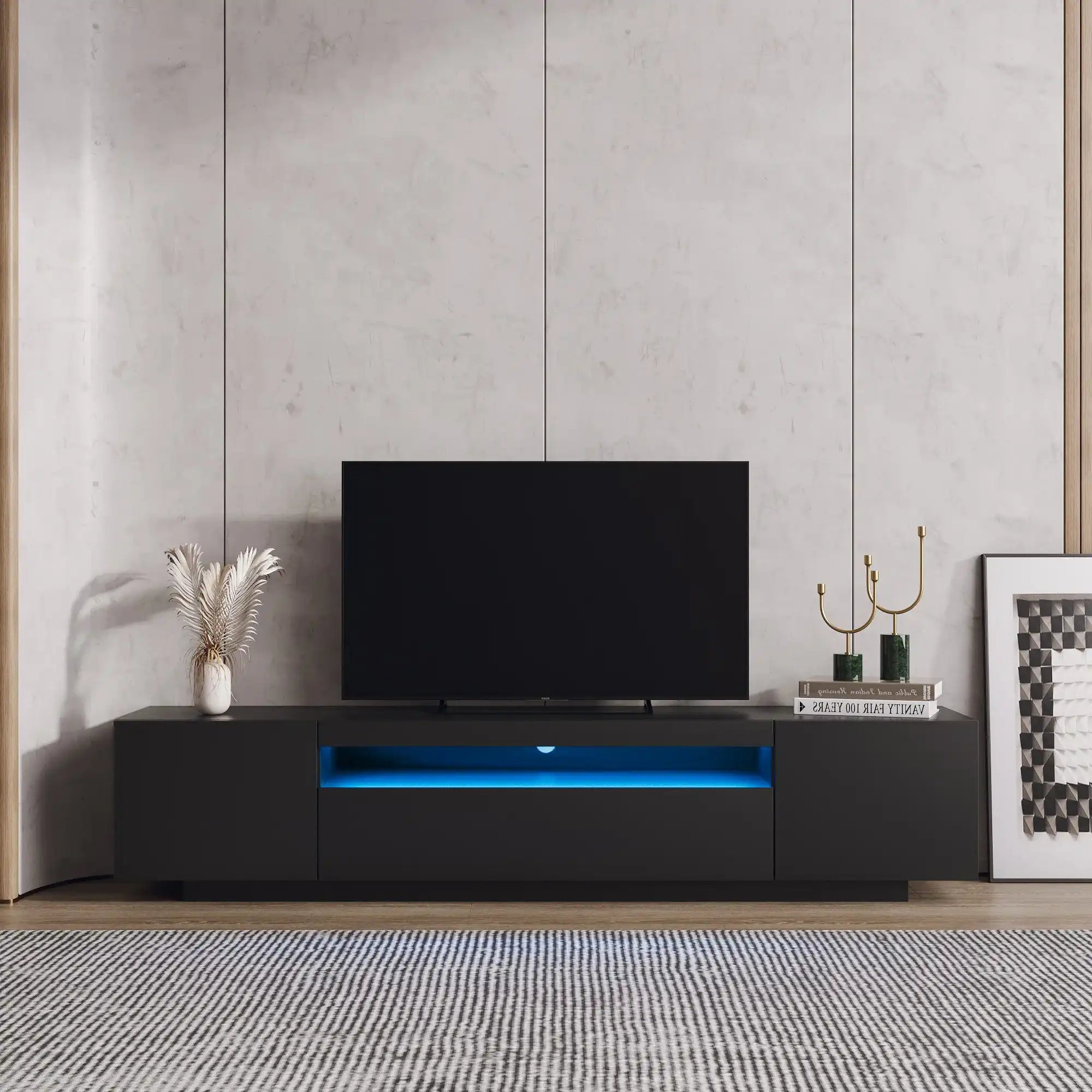 Venus Modern Black TV Stand