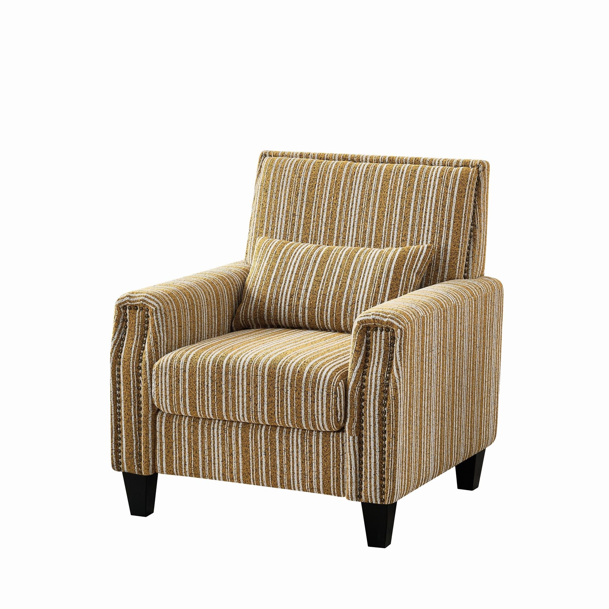Accent Chair With Arms, Comfy Armchair For Living Room - Yellow