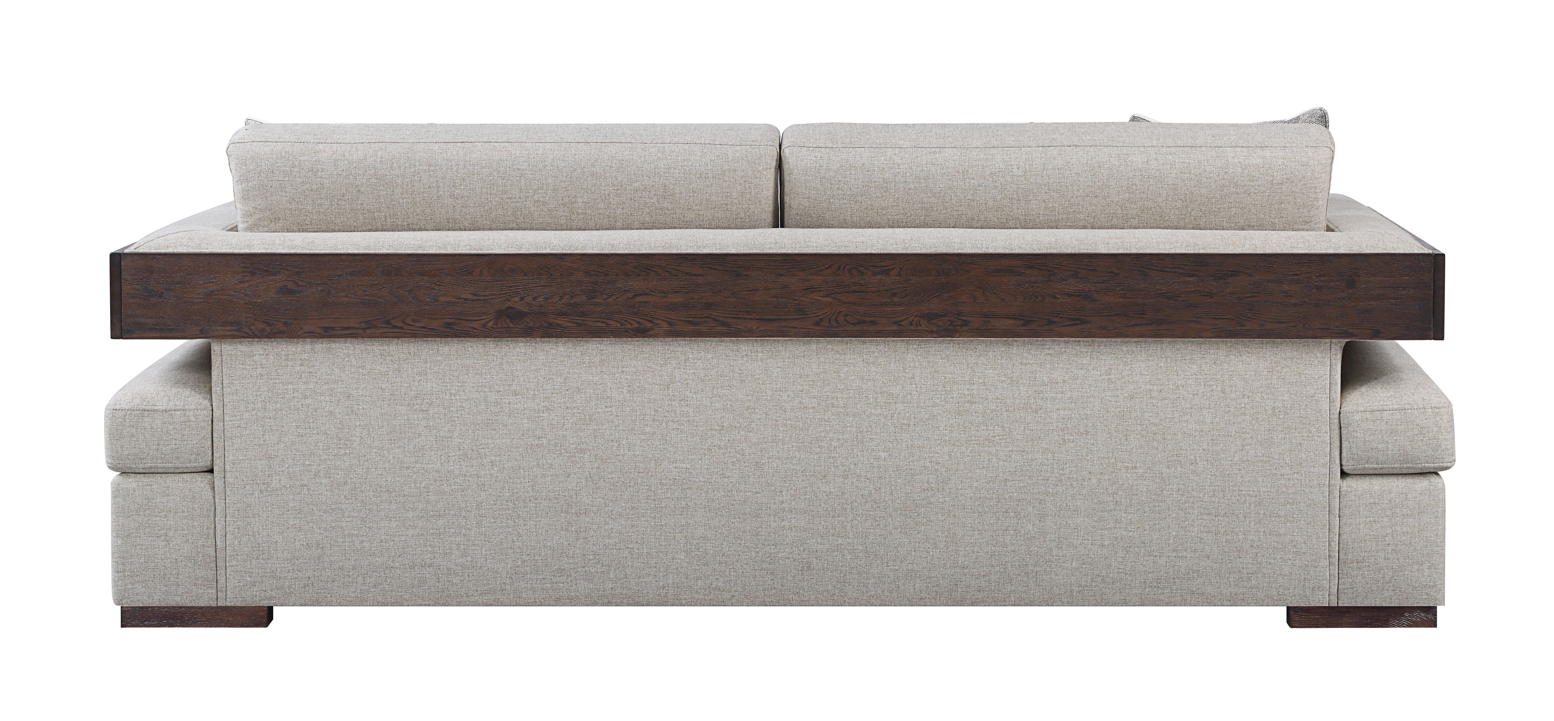Niamey - Sofa With 4 Toss Pillows - Walnut - Best Buy Furniture