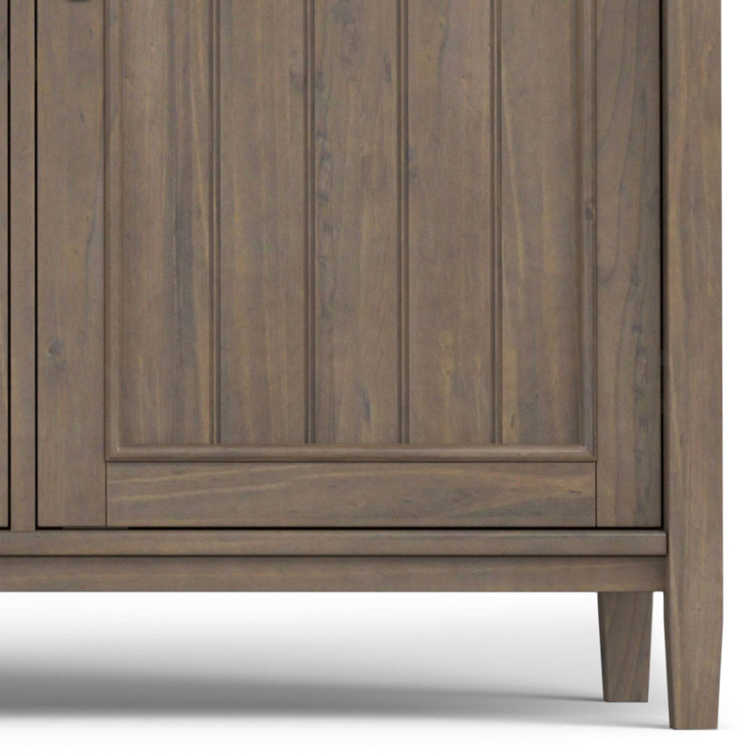Lev - Wide Storage Cabinet - Smoky Brown - Best Buy Furniture
