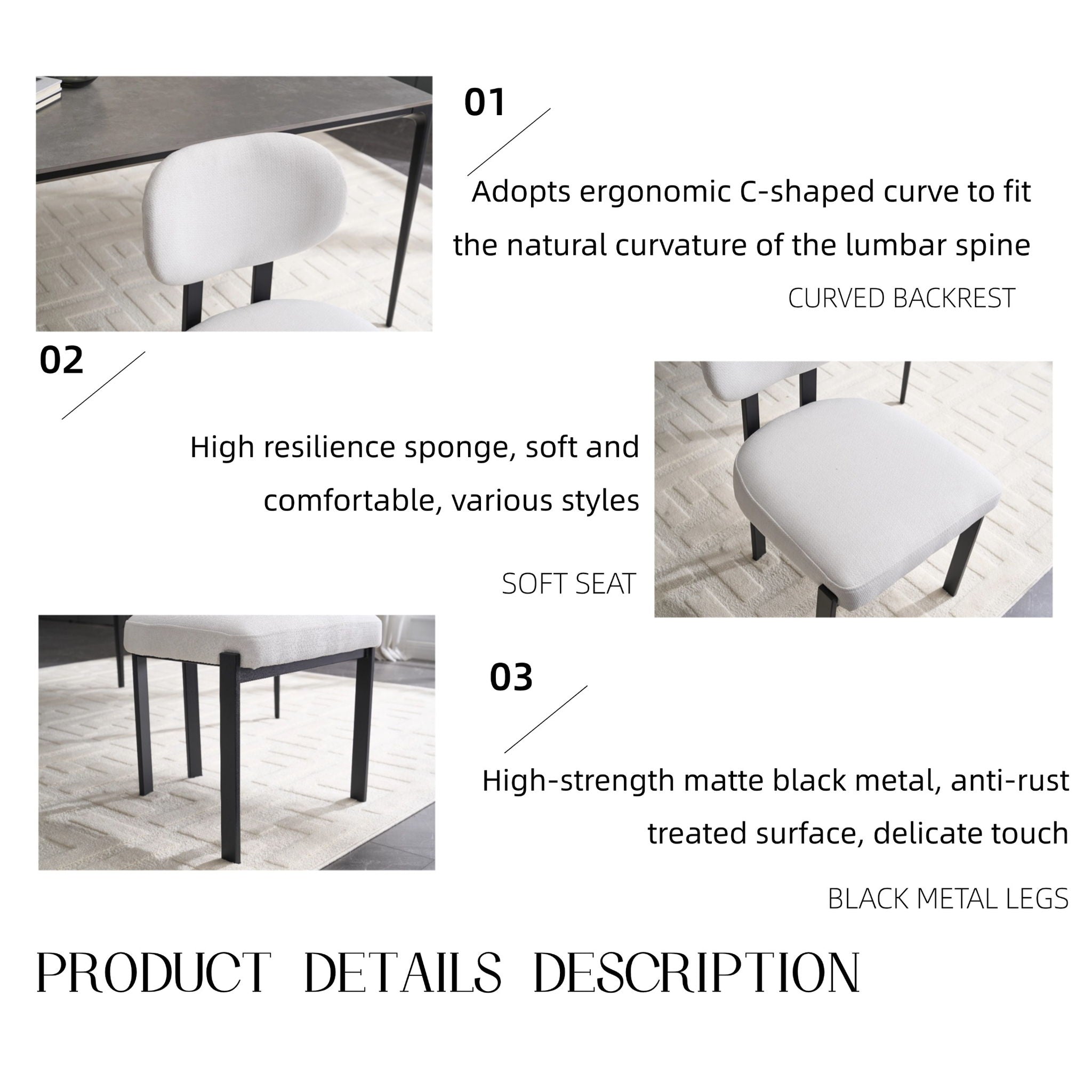 Dining Armless Chairs (Set of 2)