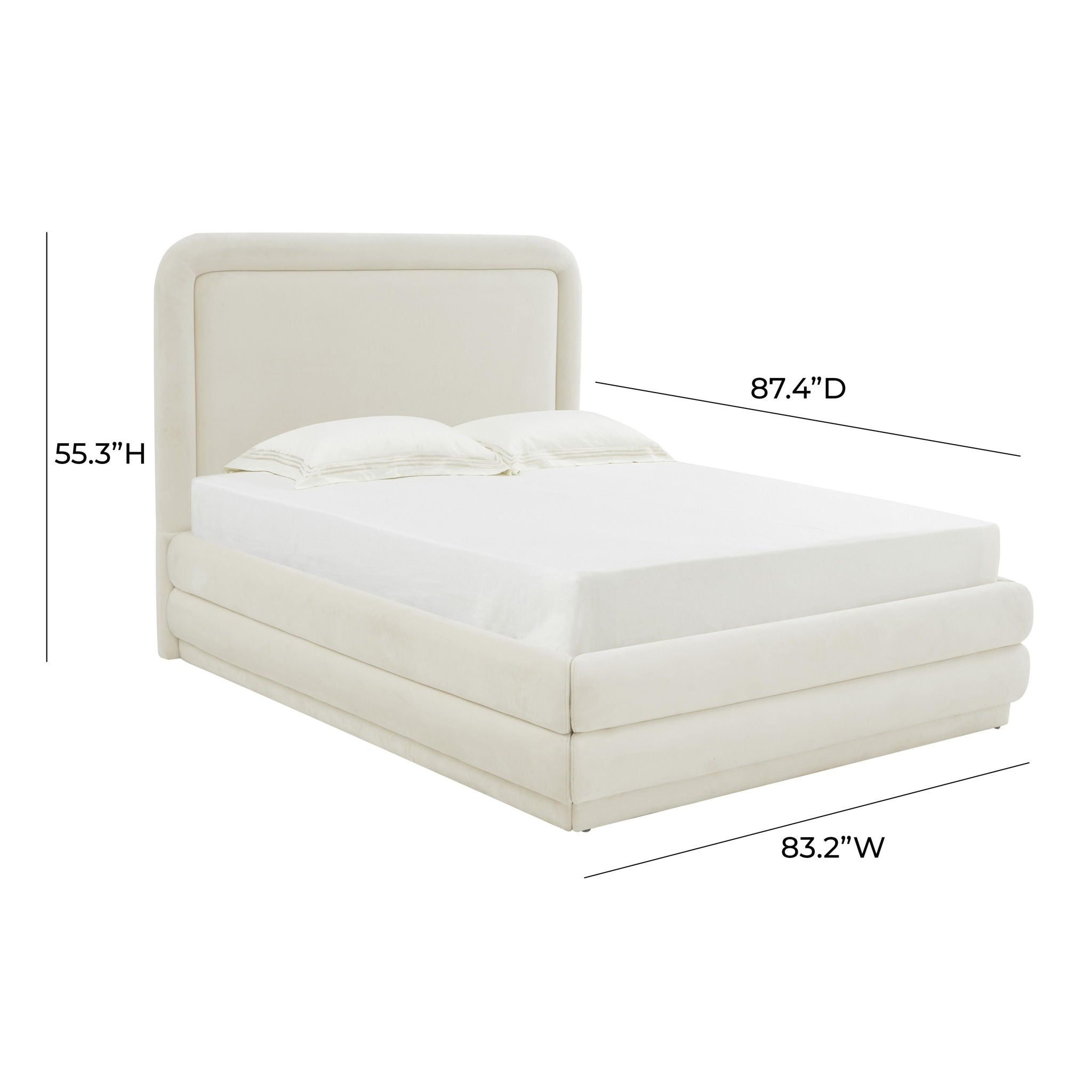 Briella - Velvet Bed