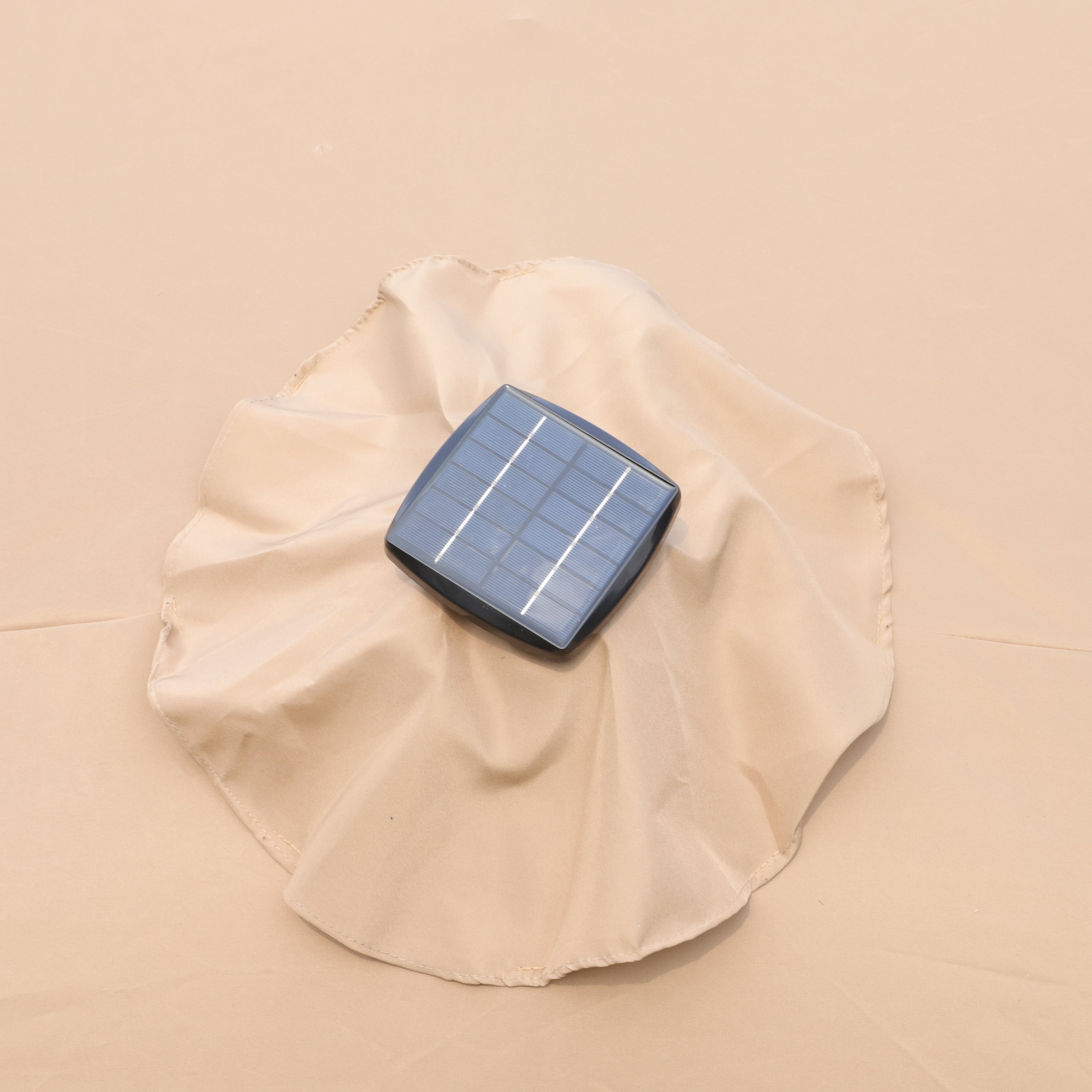 15x9ft Large Double-Sided Rectangular Outdoor Patio Market Umbrella - Taupe