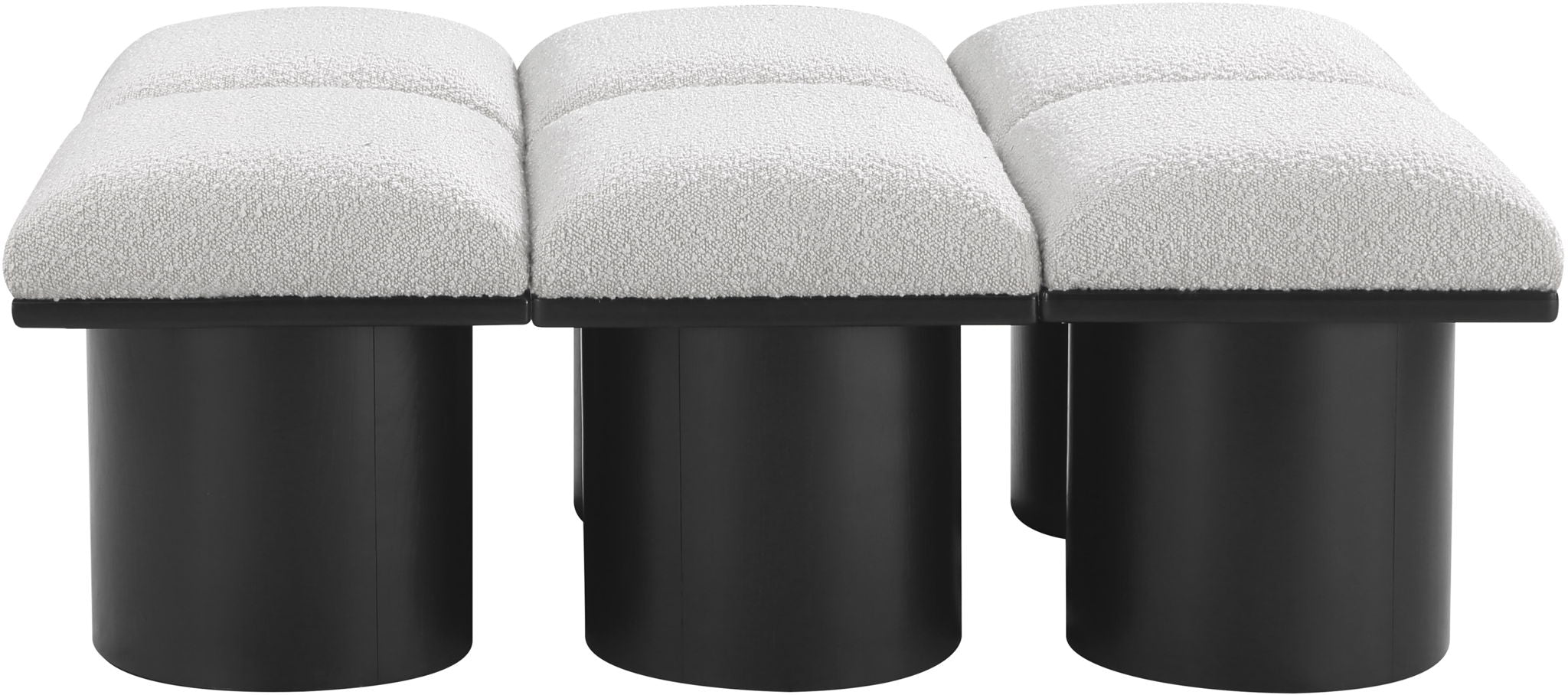 Pavilion - 6 Piece Modular Bench With Black Base