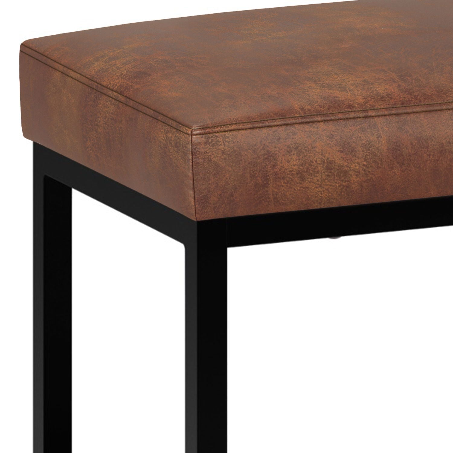 Reynolds - Small Bench - Distressed Saddle Brown - Best Buy Furniture