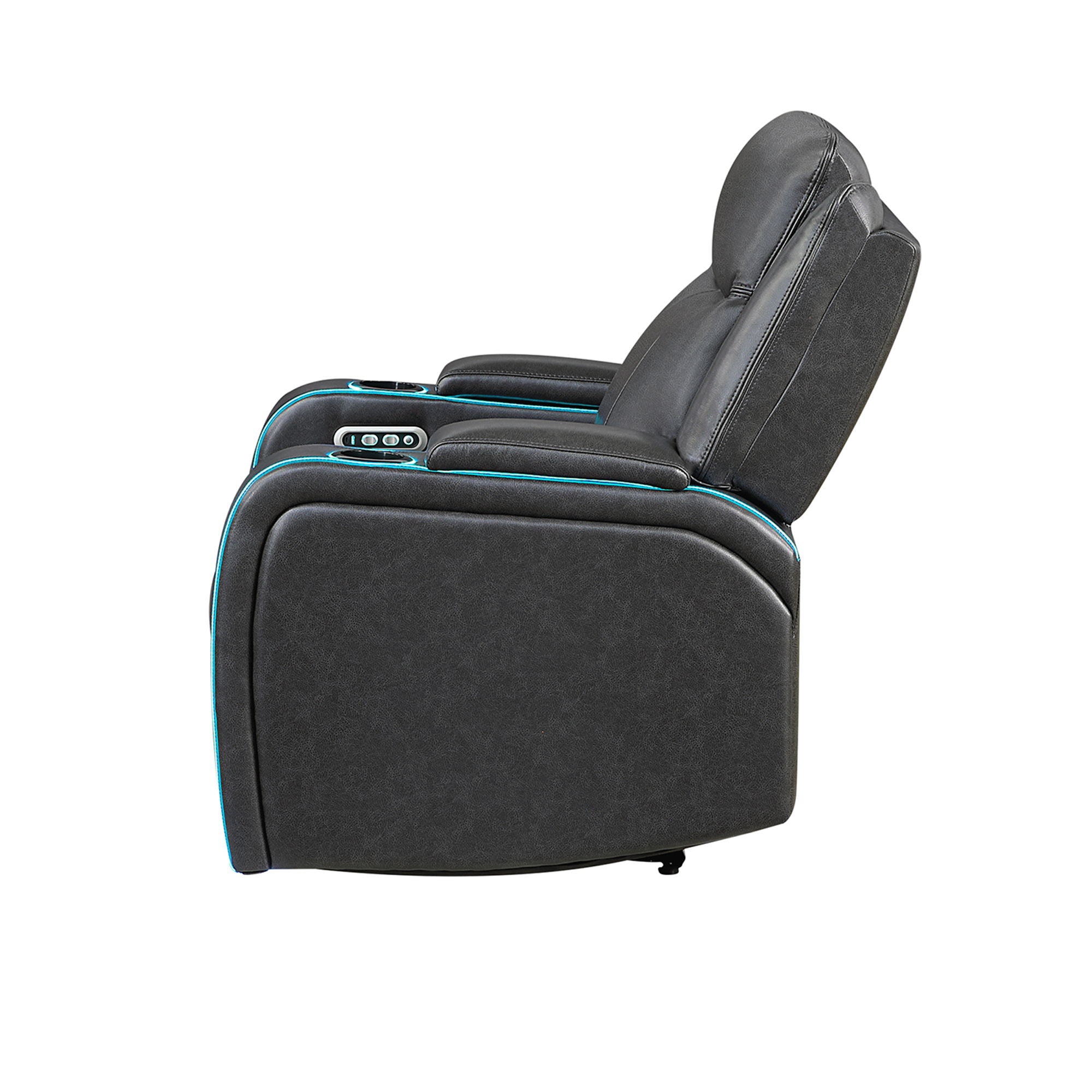 Blanca - Power Recliner With LED - Charcoal