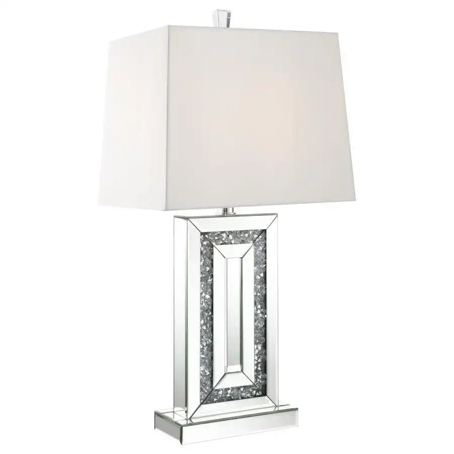 Ayelet - Tapered Shade Mirrored Table Lamp - Silver