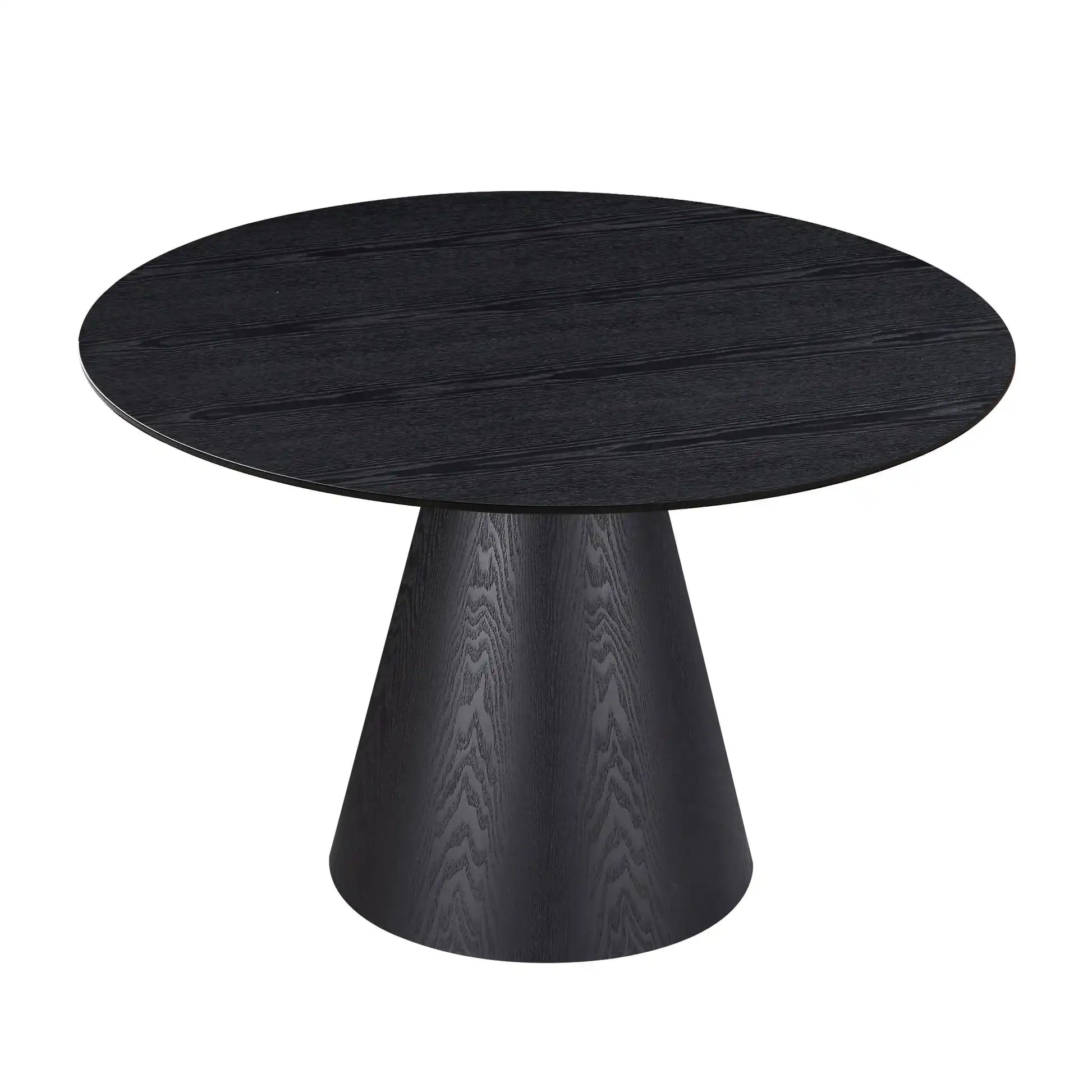 47.24'' Round Dining Table, Modern Kitchen Table Circular MDF Finish Tabletop for Leisure Coffee Table ,BLACK - Best Buy Furniture