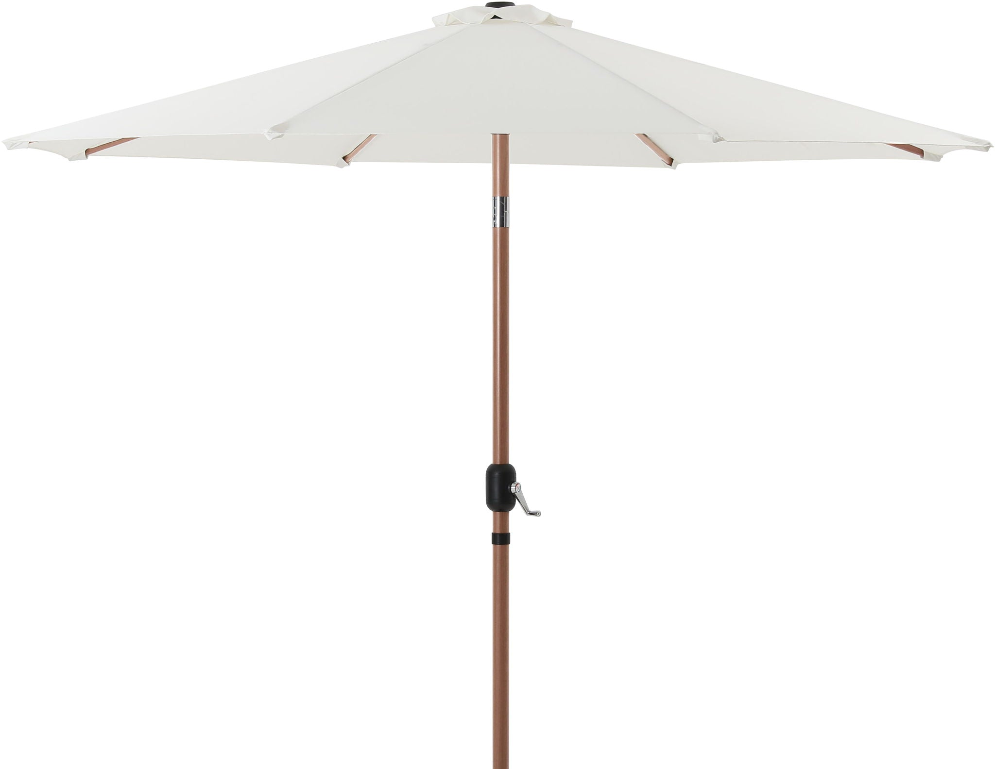 Fiji - Aluminum Patio Umbrella With Square Black And Teak Base