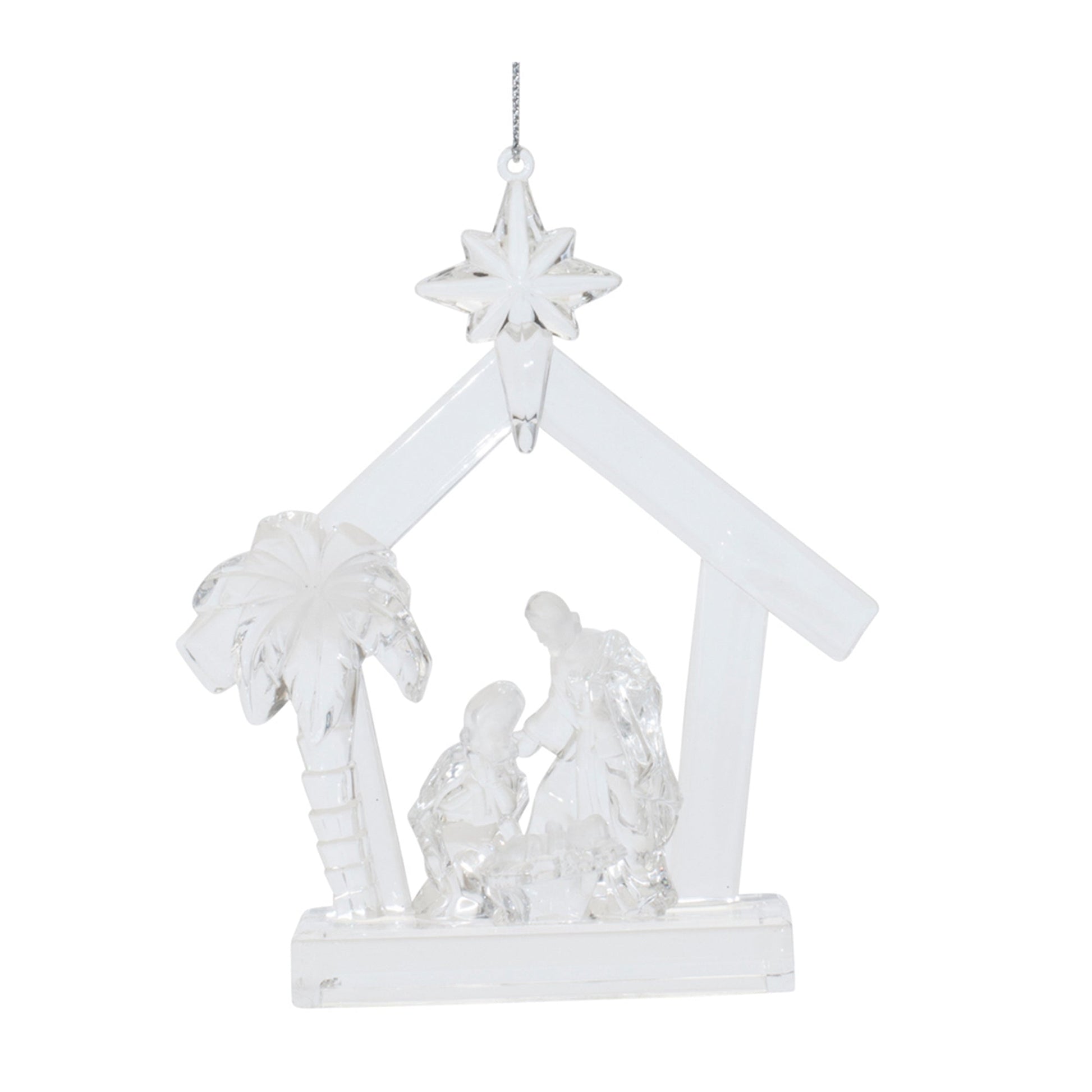 Clear-Acrylic-Nativity-Ornament-(Set-of-4)-Christmas-Ornaments