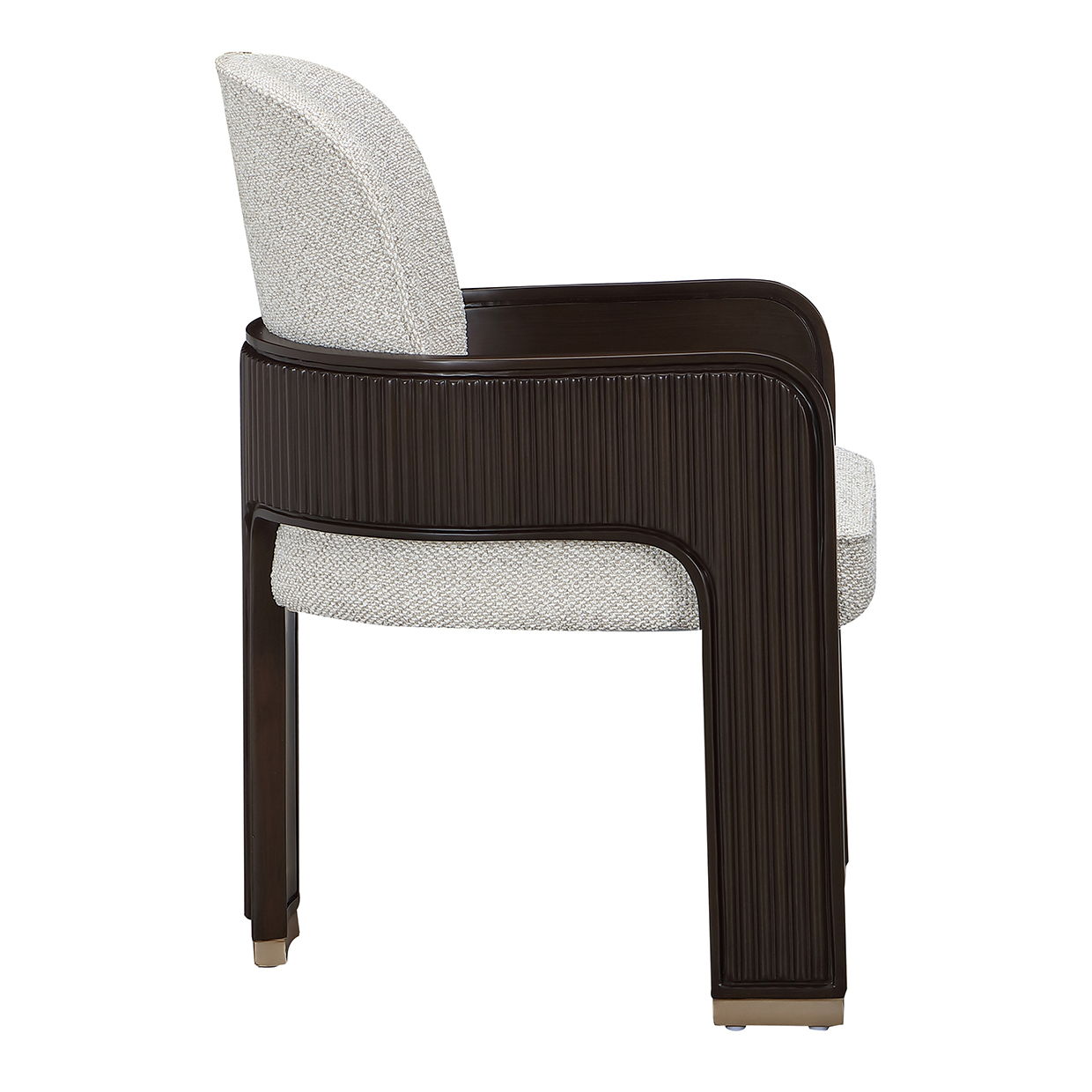 West Kensington - Dining Arm Chair - Buff / Medium Espresso