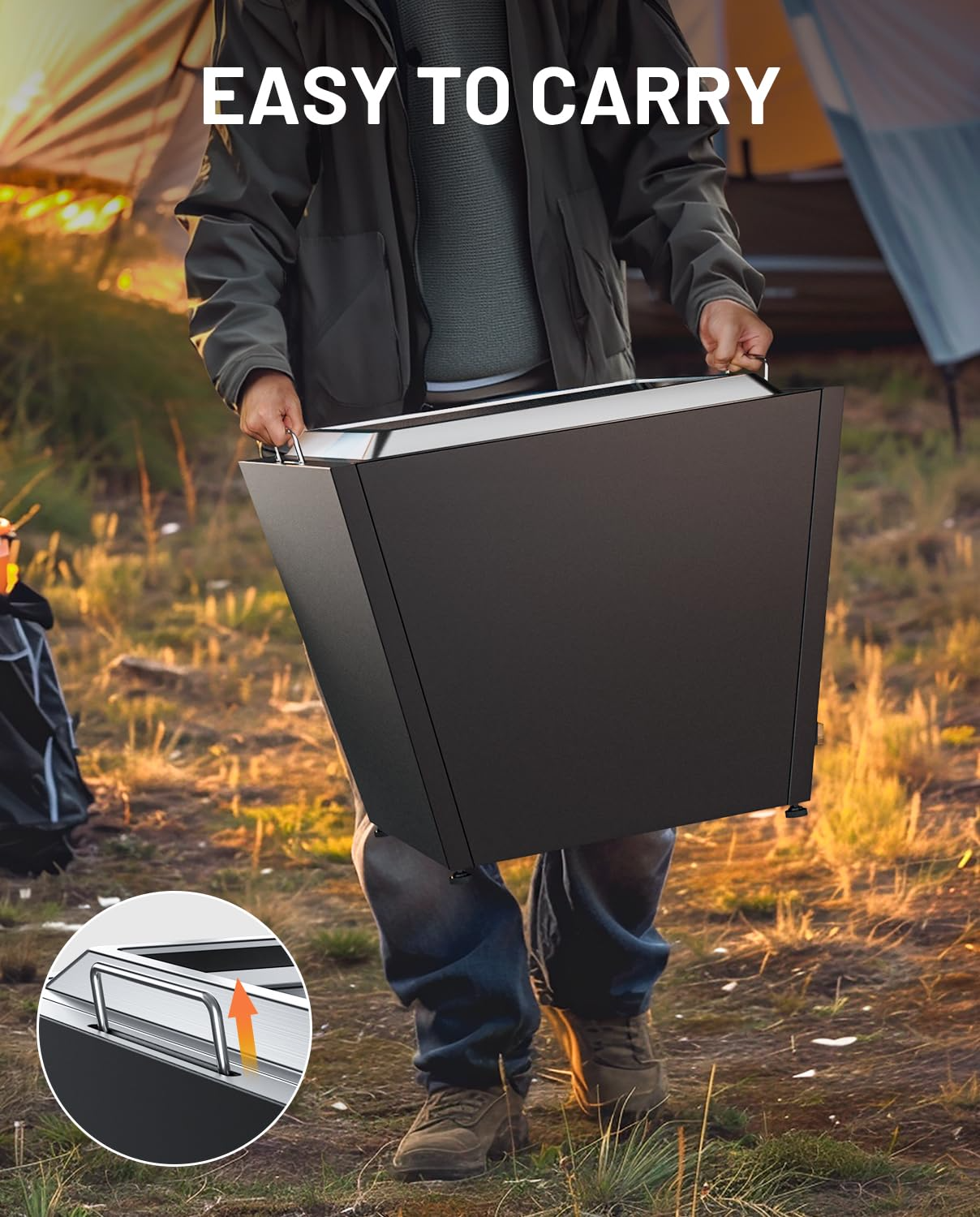 Cyberpit One Pro 25 Inch Smokeless Fire Pit Black