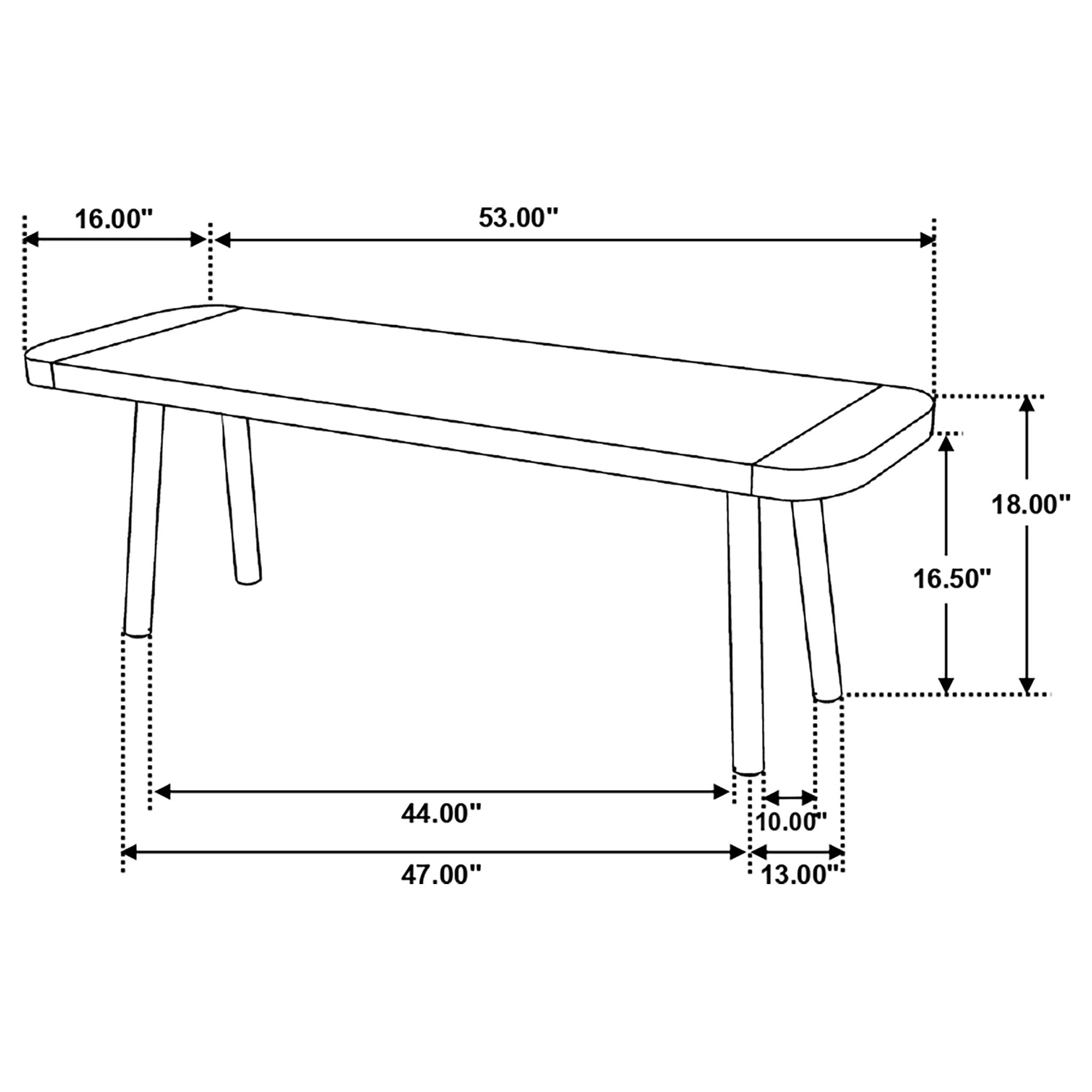 Jennie - Dining Bench - Natural Wood