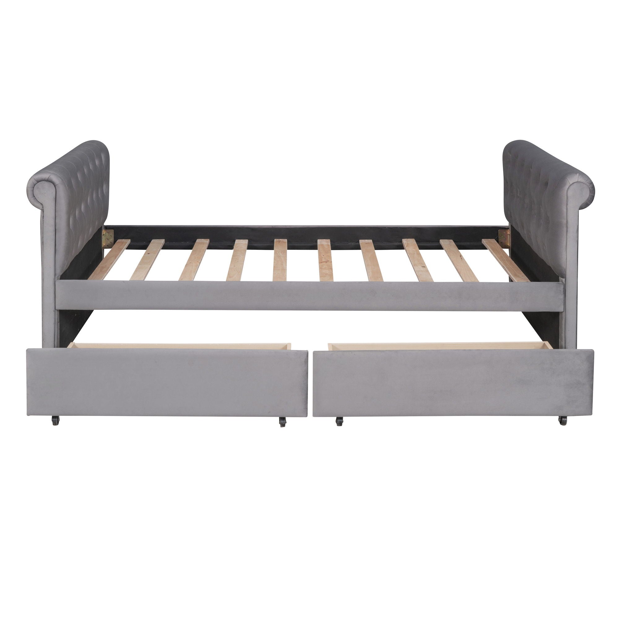 Upholstered Daybed, Wood Slat Support
