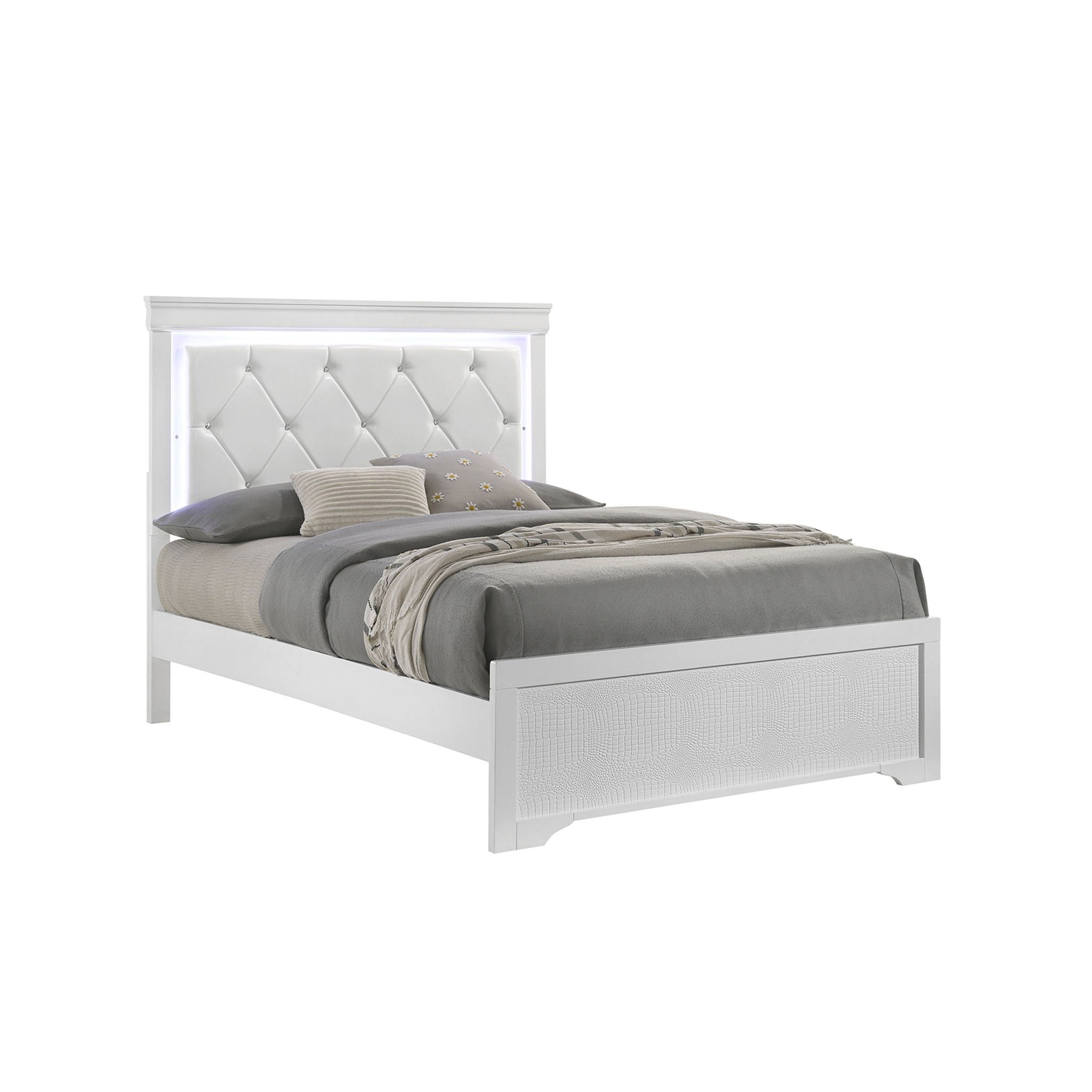 Blaze - Modern Bed With LED Headboard