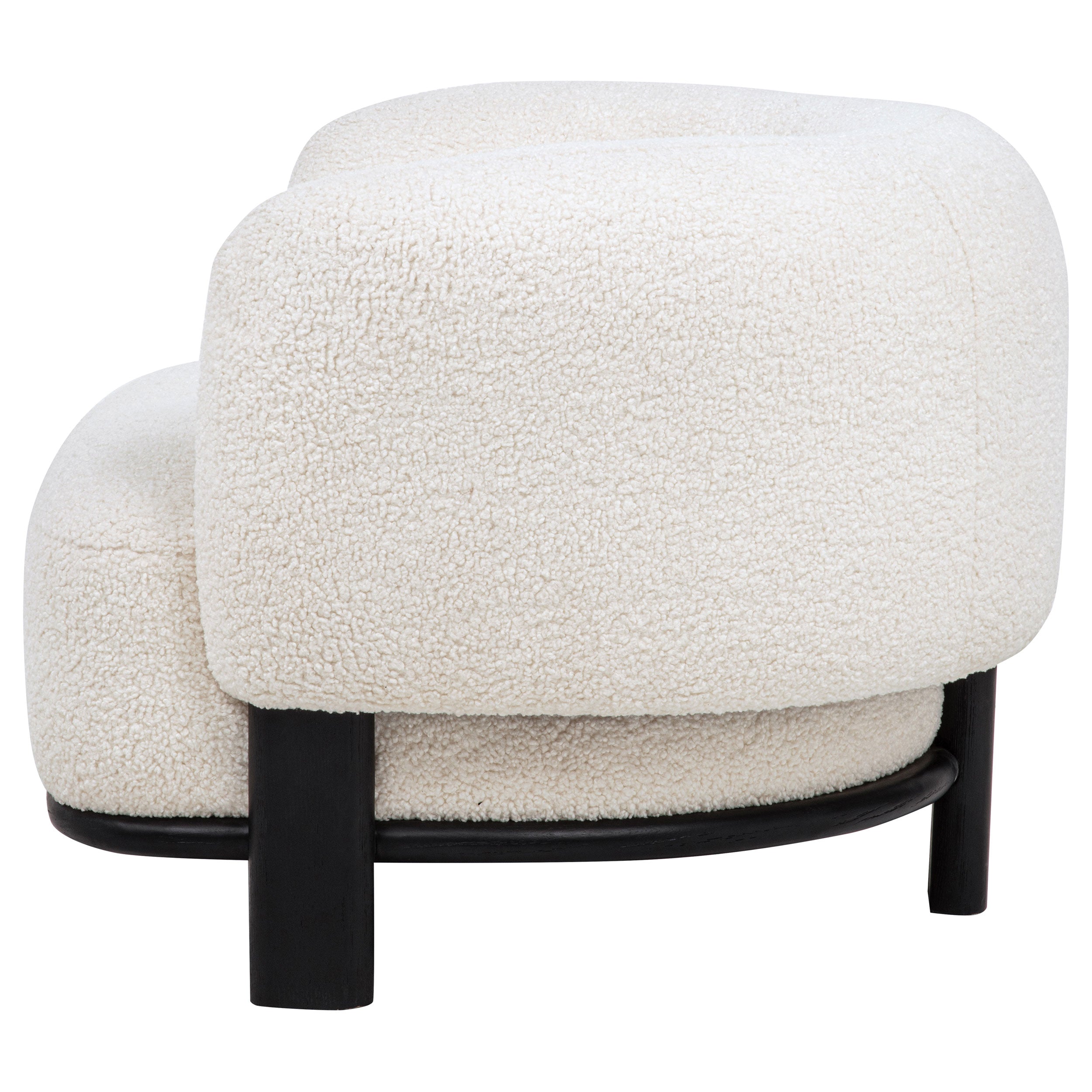 Lawler Upholstered Barrel Back Accent Chair Ivory and Black-