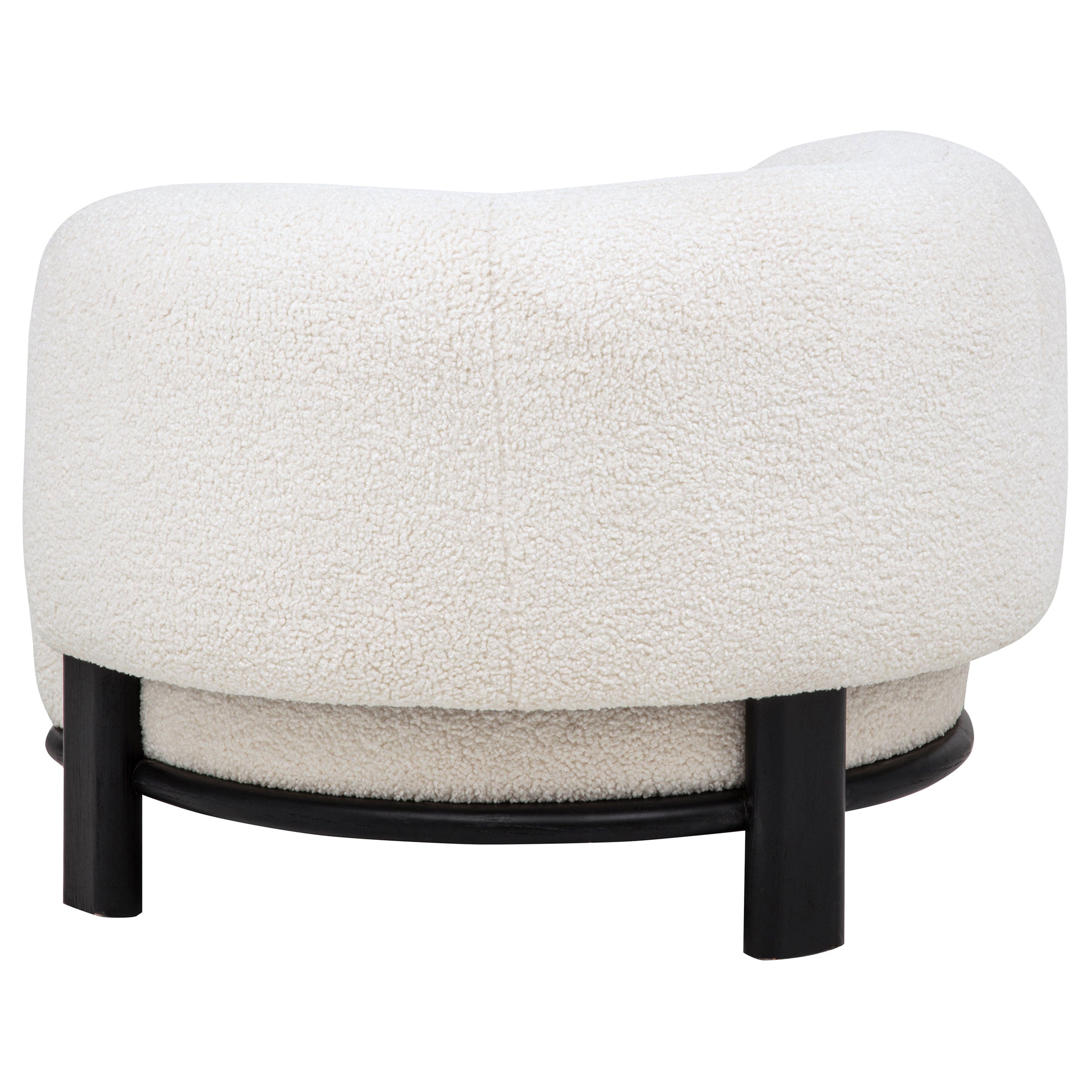 Lawler Upholstered Barrel Back Accent Chair Ivory and Black-