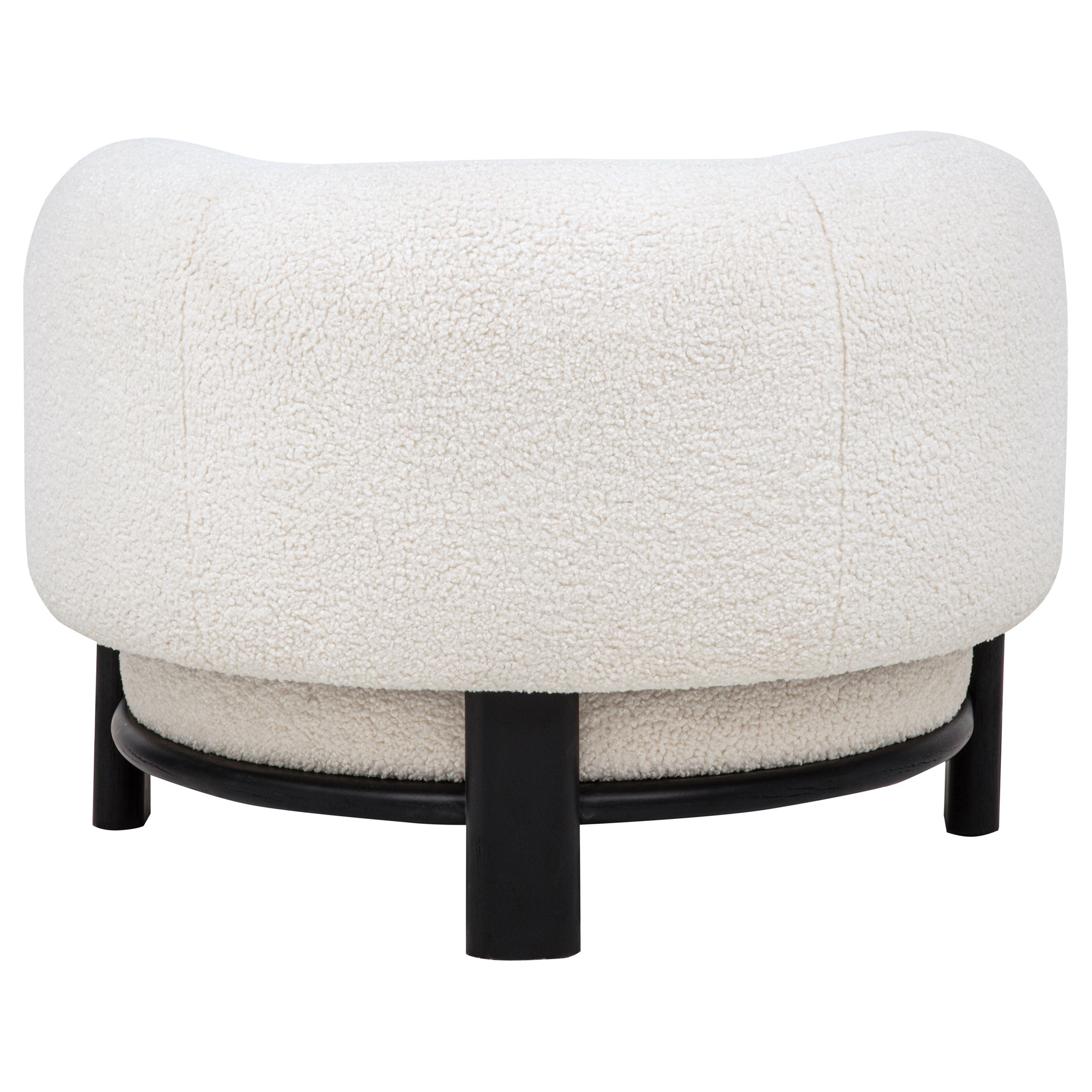 Lawler Upholstered Barrel Back Accent Chair Ivory and Black-