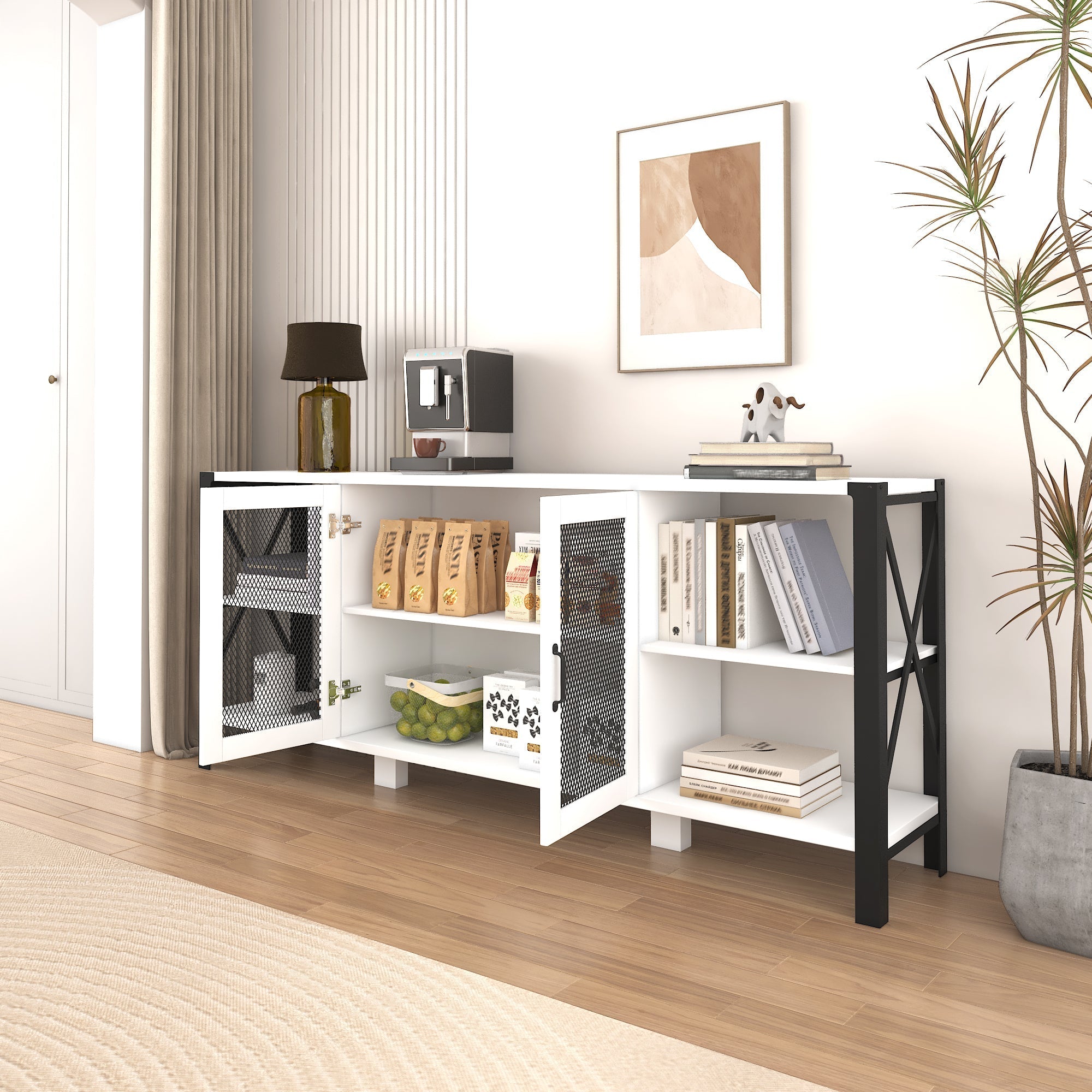 Industrial TV Stand for Living Room and Bedroom