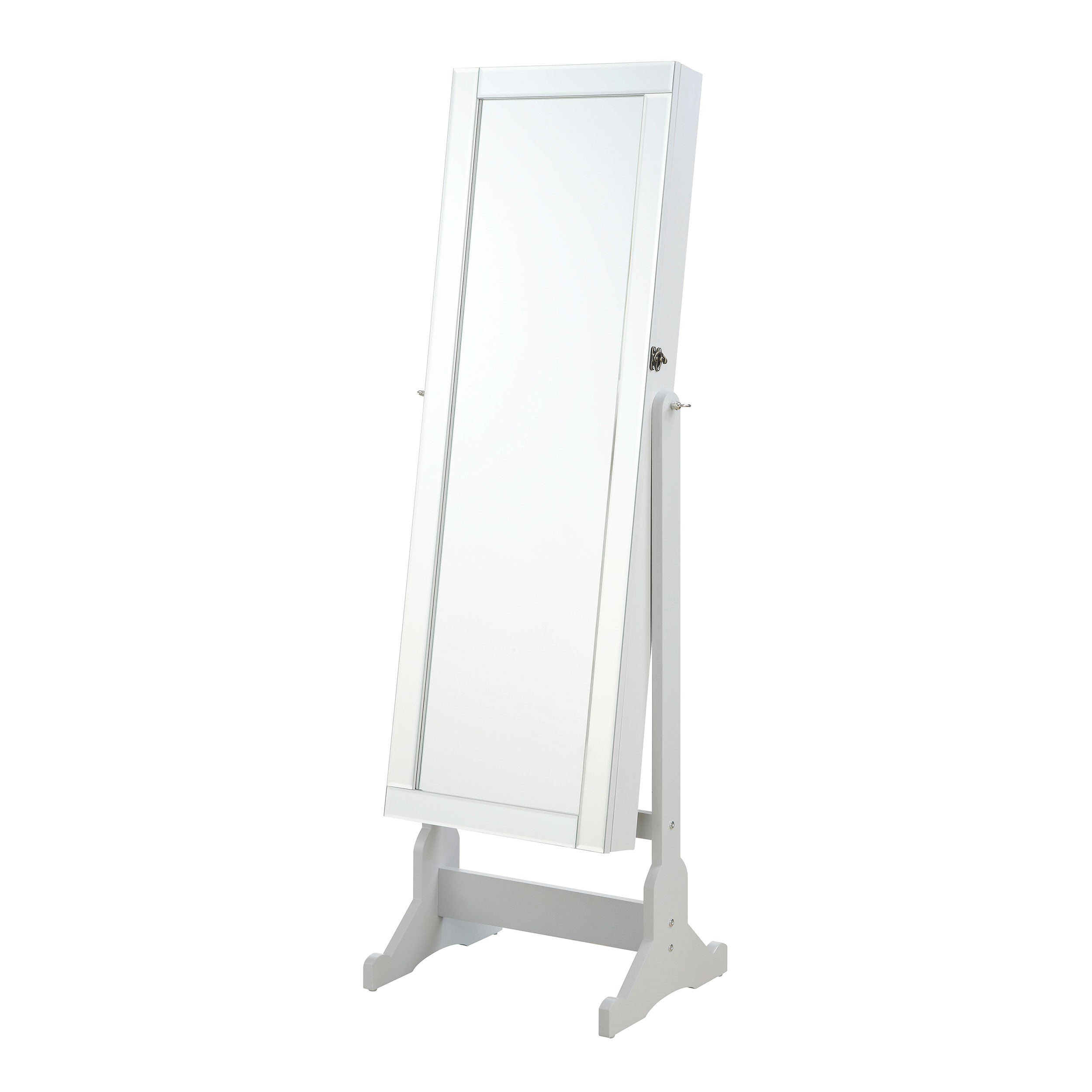 Yvonne Cheval Mirror with Jewelry Storage Dove Grey-CoasterEssence
