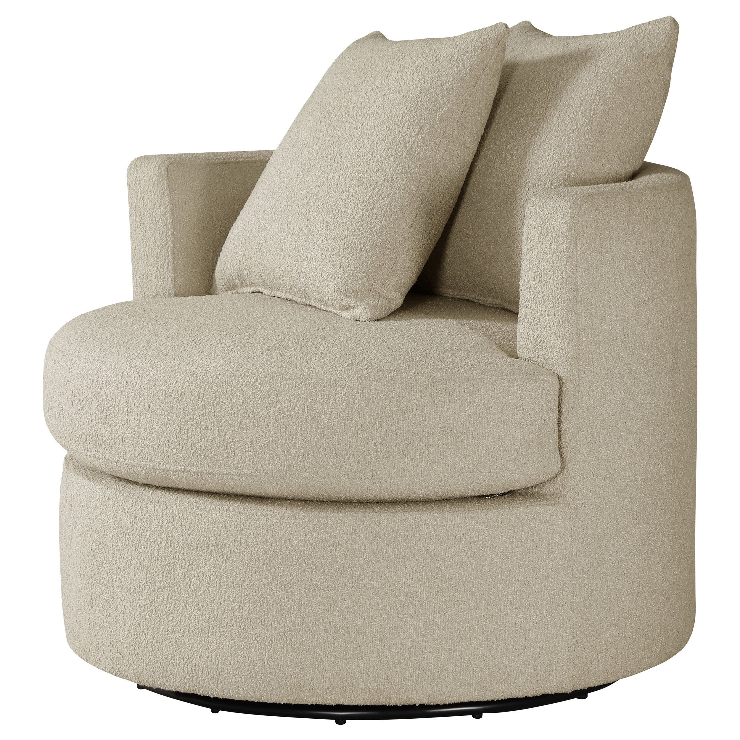 Debbie Upholstered Swivel Accent Chair Camel-
