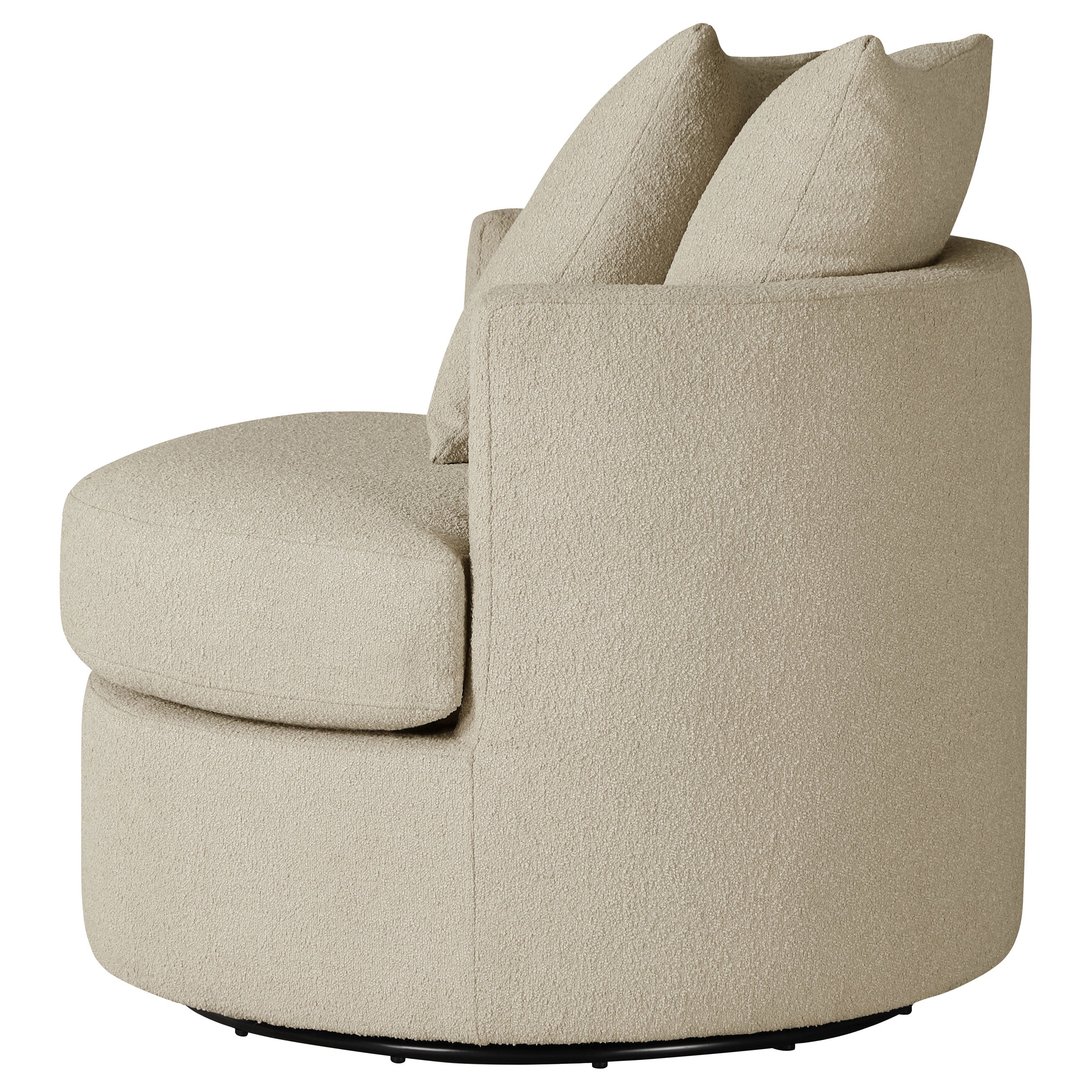 Debbie Upholstered Swivel Accent Chair Camel-