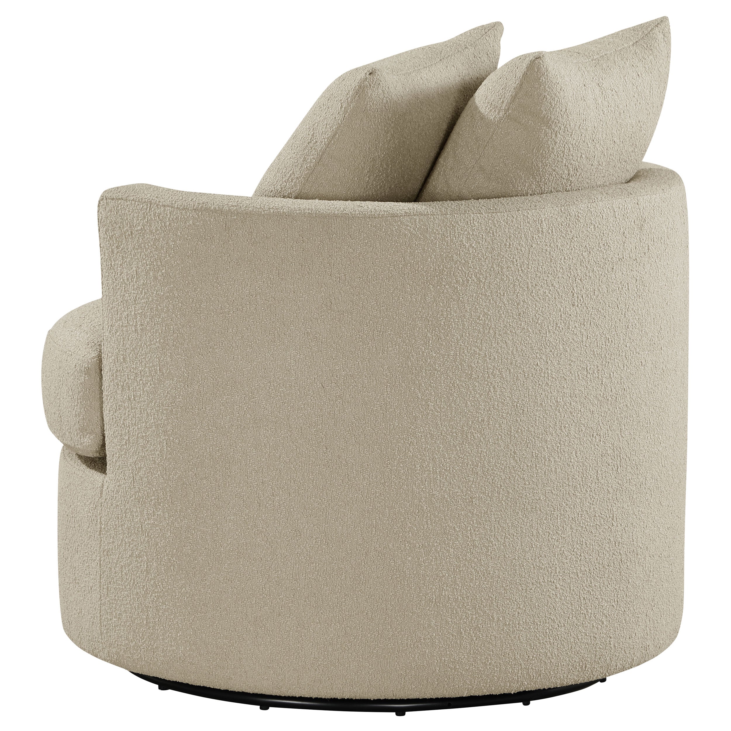 Debbie Upholstered Swivel Accent Chair Camel-