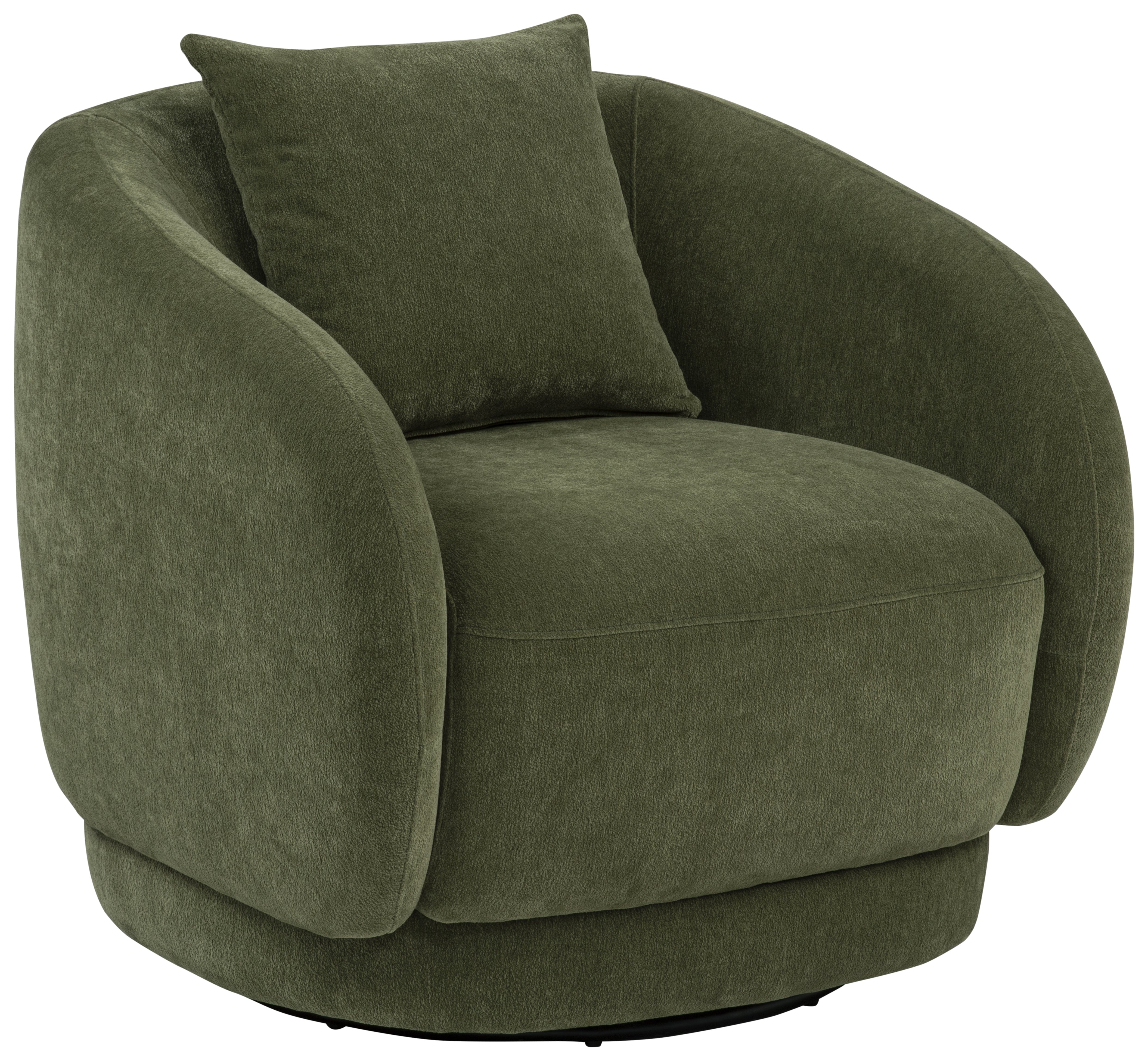Arnaud Chenille Upholstered Swivel Accent Chair Green-