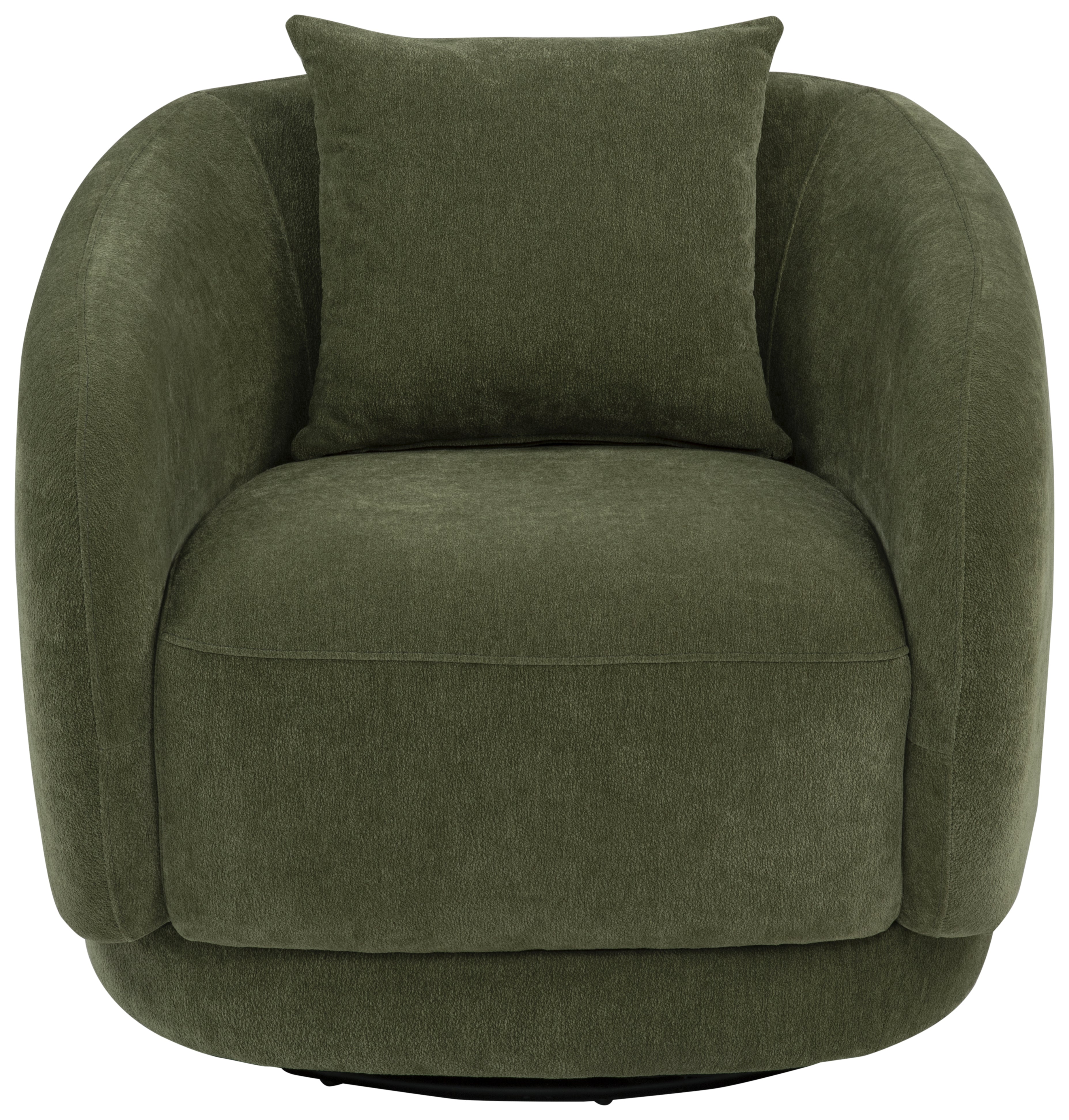 Arnaud Chenille Upholstered Swivel Accent Chair Green-