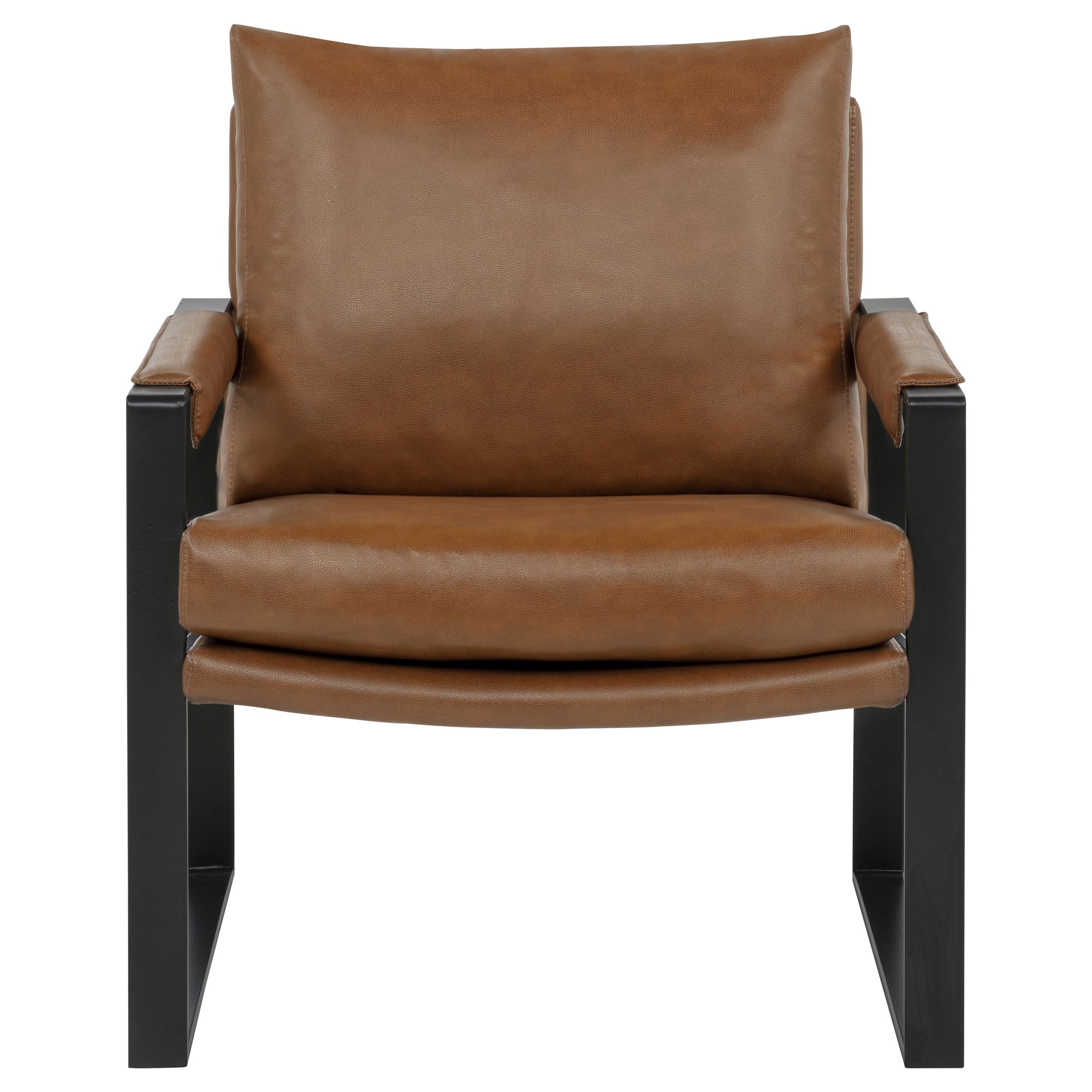 Rosalind Upholstered Track Arm Accent Chair Brown-