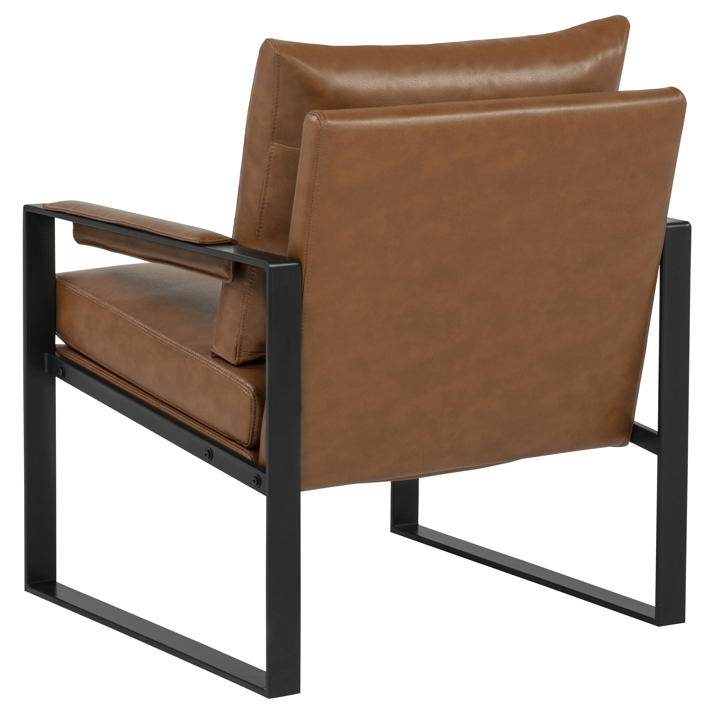 Rosalind Upholstered Track Arm Accent Chair Brown-