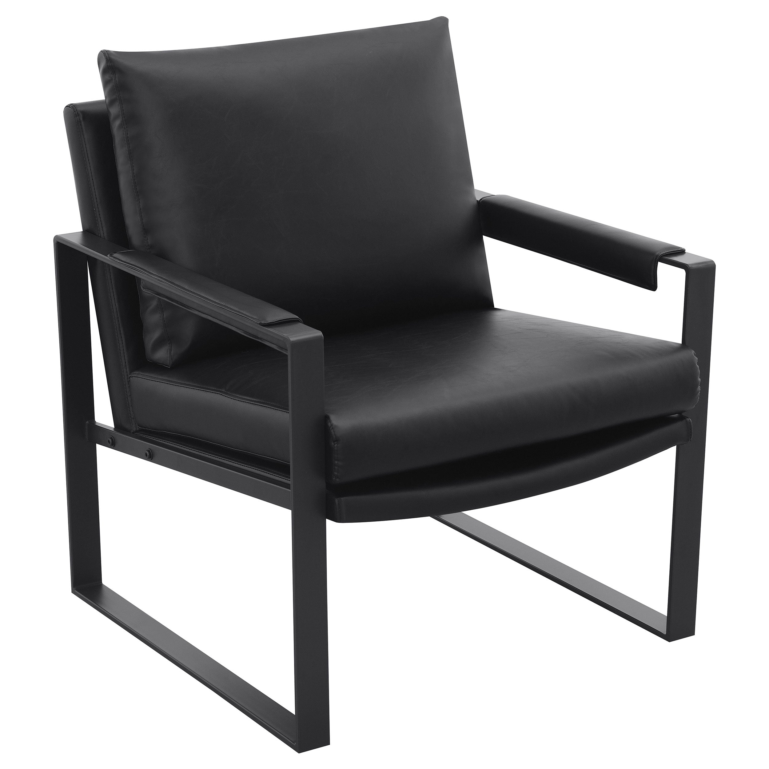 Rosalind Upholstered Track Arm Accent Chair Black-