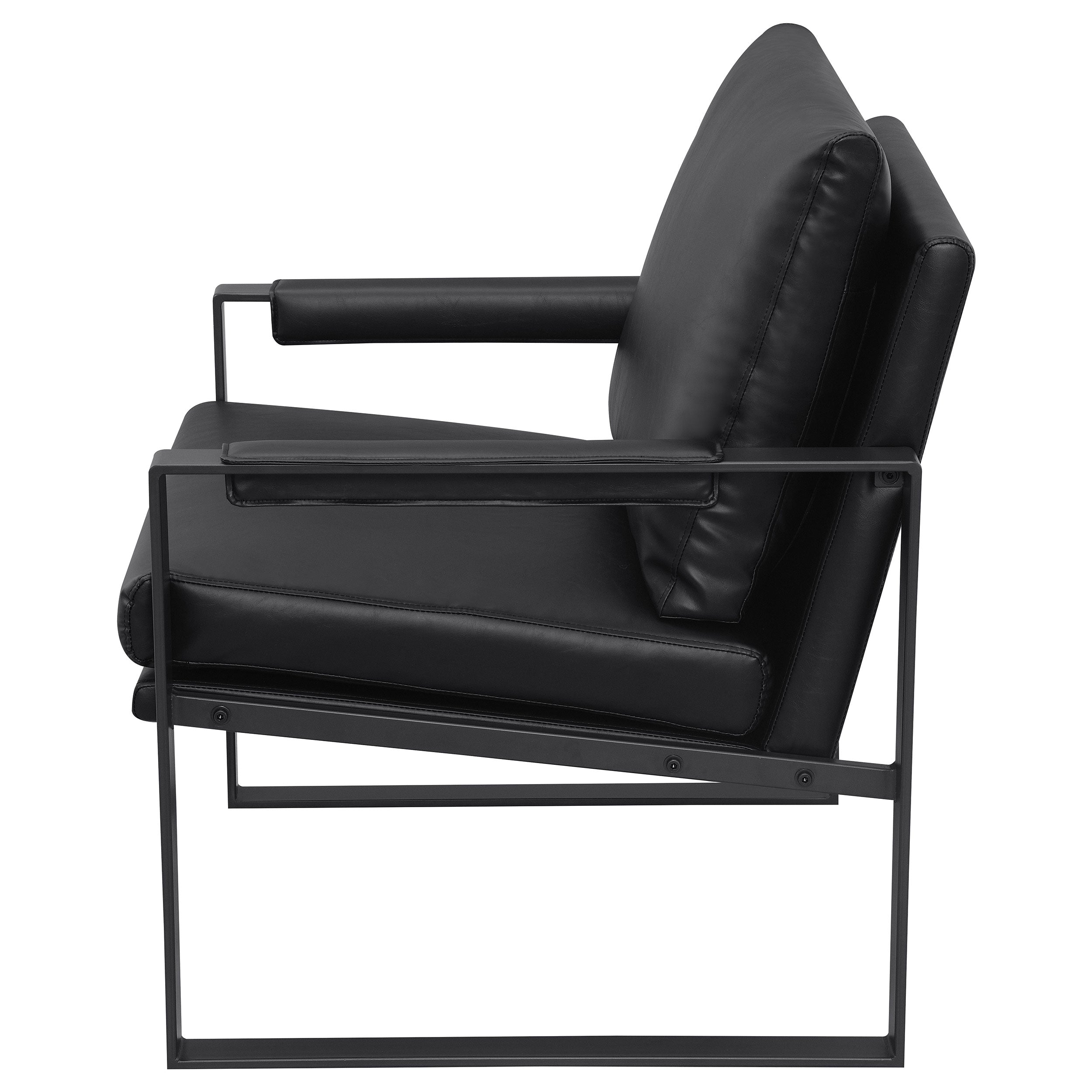 Rosalind Upholstered Track Arm Accent Chair Black-