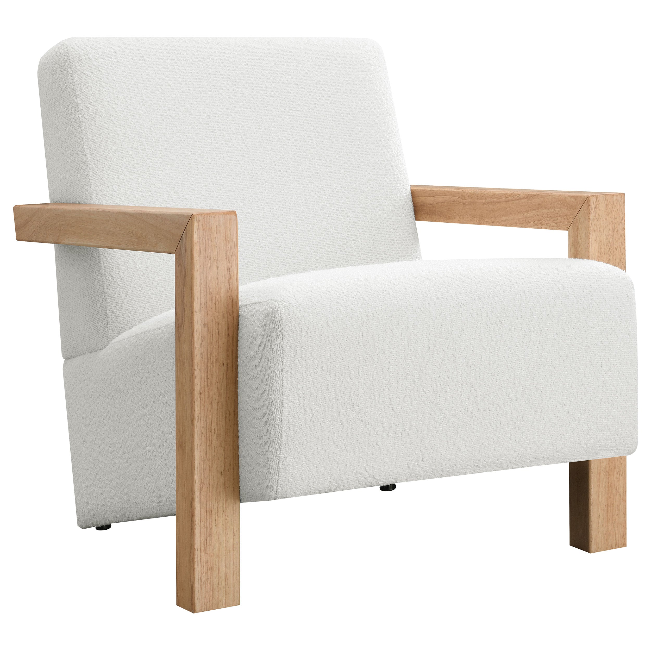 Fitzroy Boucle Upholstered Accent Arm Chair Ivory-