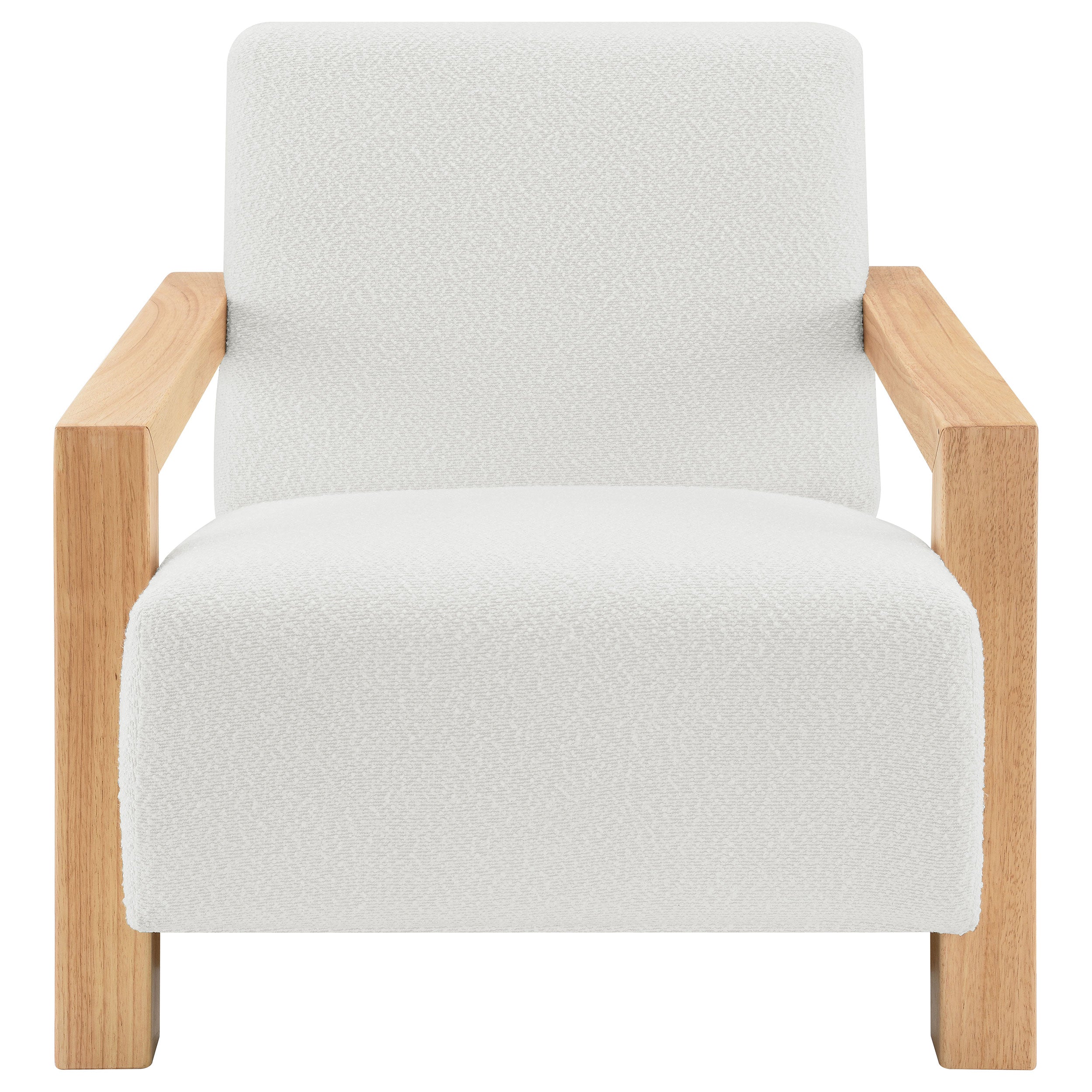 Fitzroy Boucle Upholstered Accent Arm Chair Ivory-