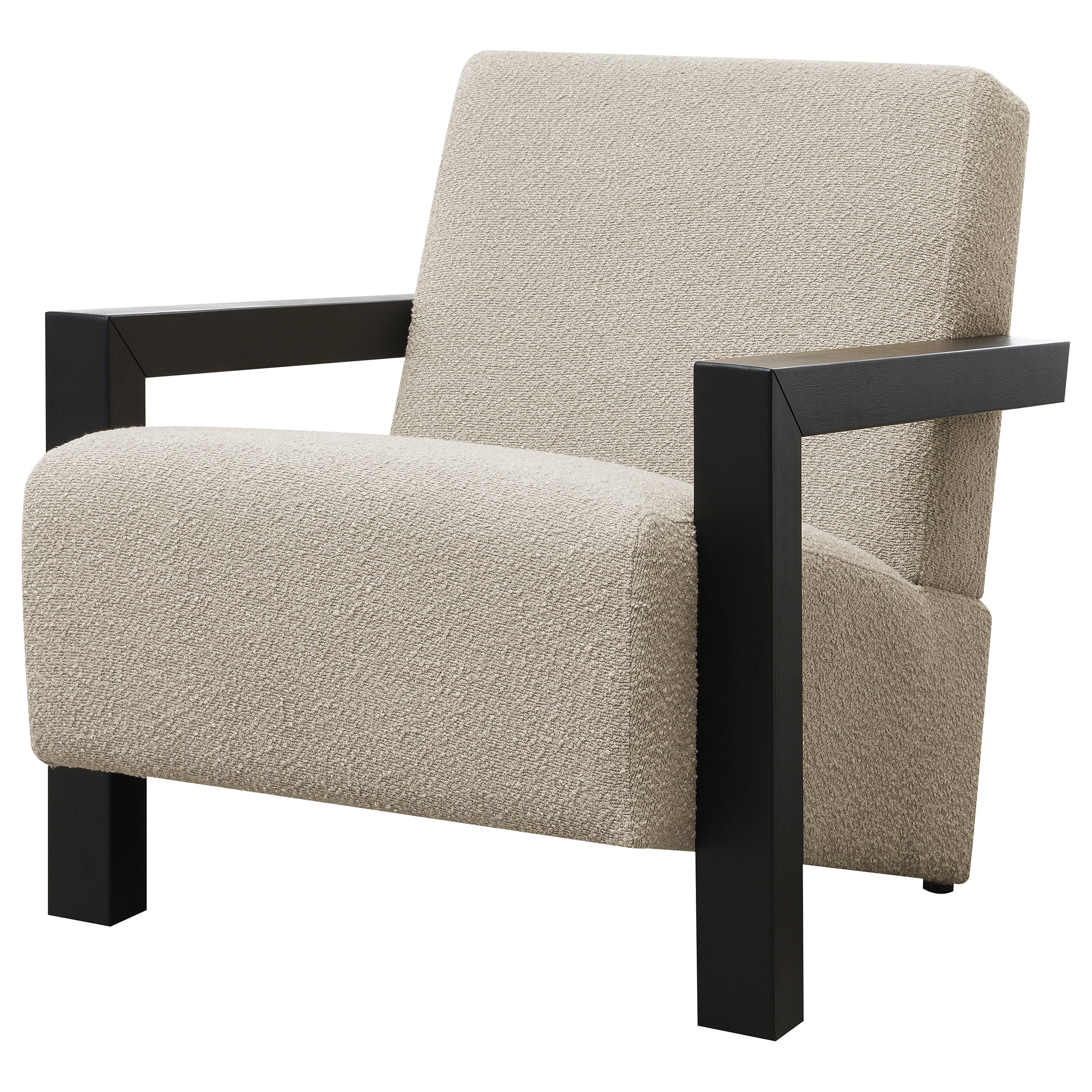 Fitzroy Boucle Upholstered Accent Arm Chair Latte-