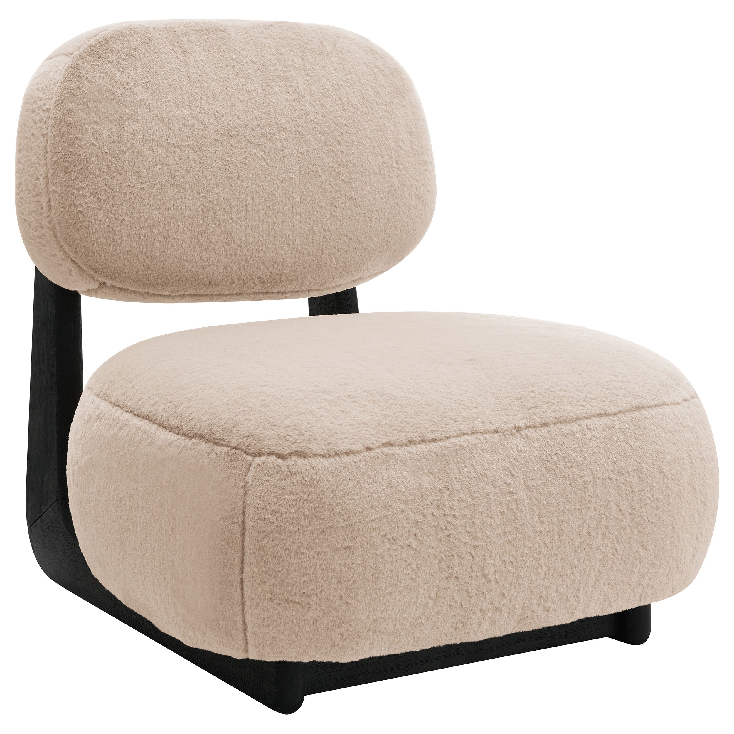 Duffie Upholstered Armless Accent Chair Camel-