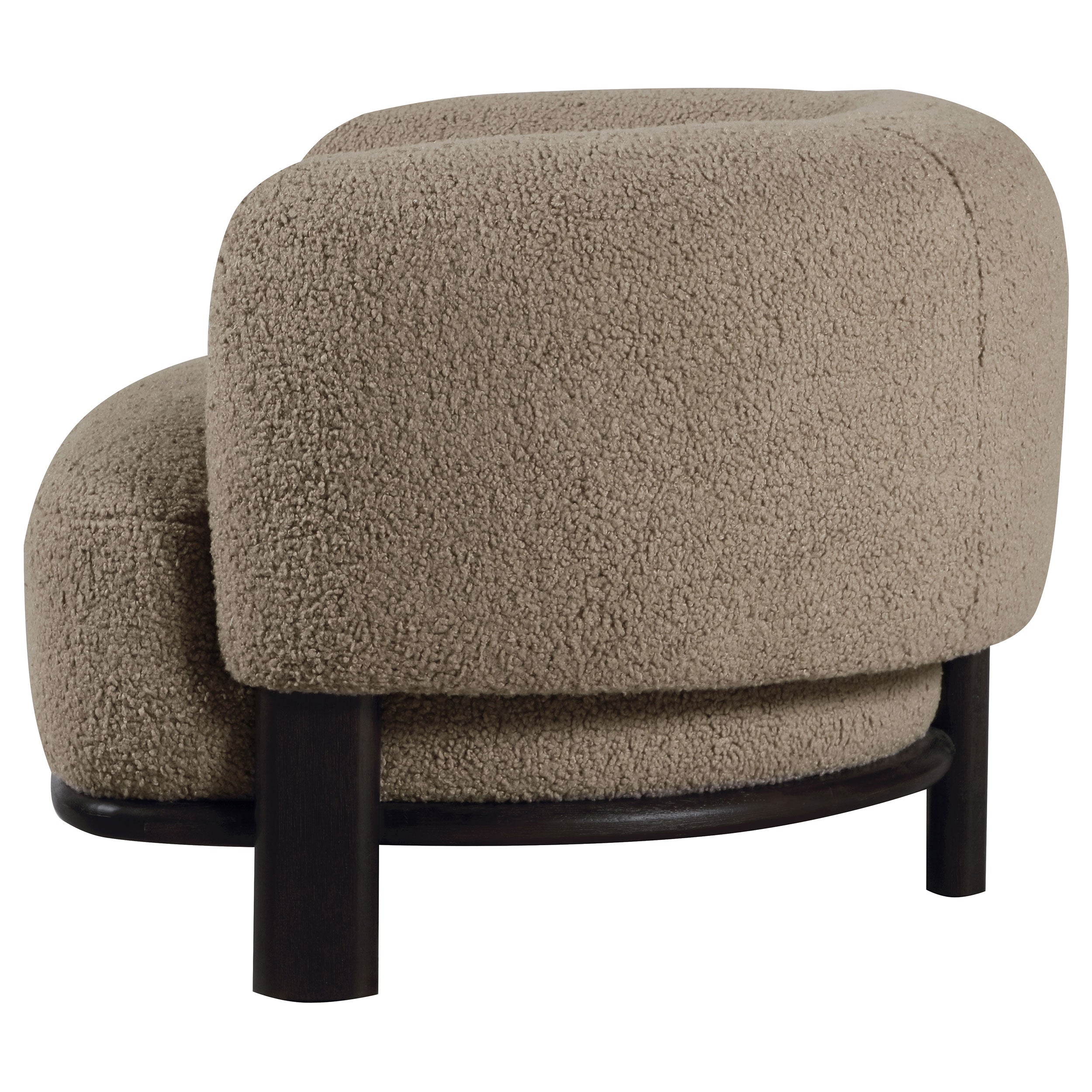 Lawler Upholstered Barrel Back Accent Chair Brown and Black-