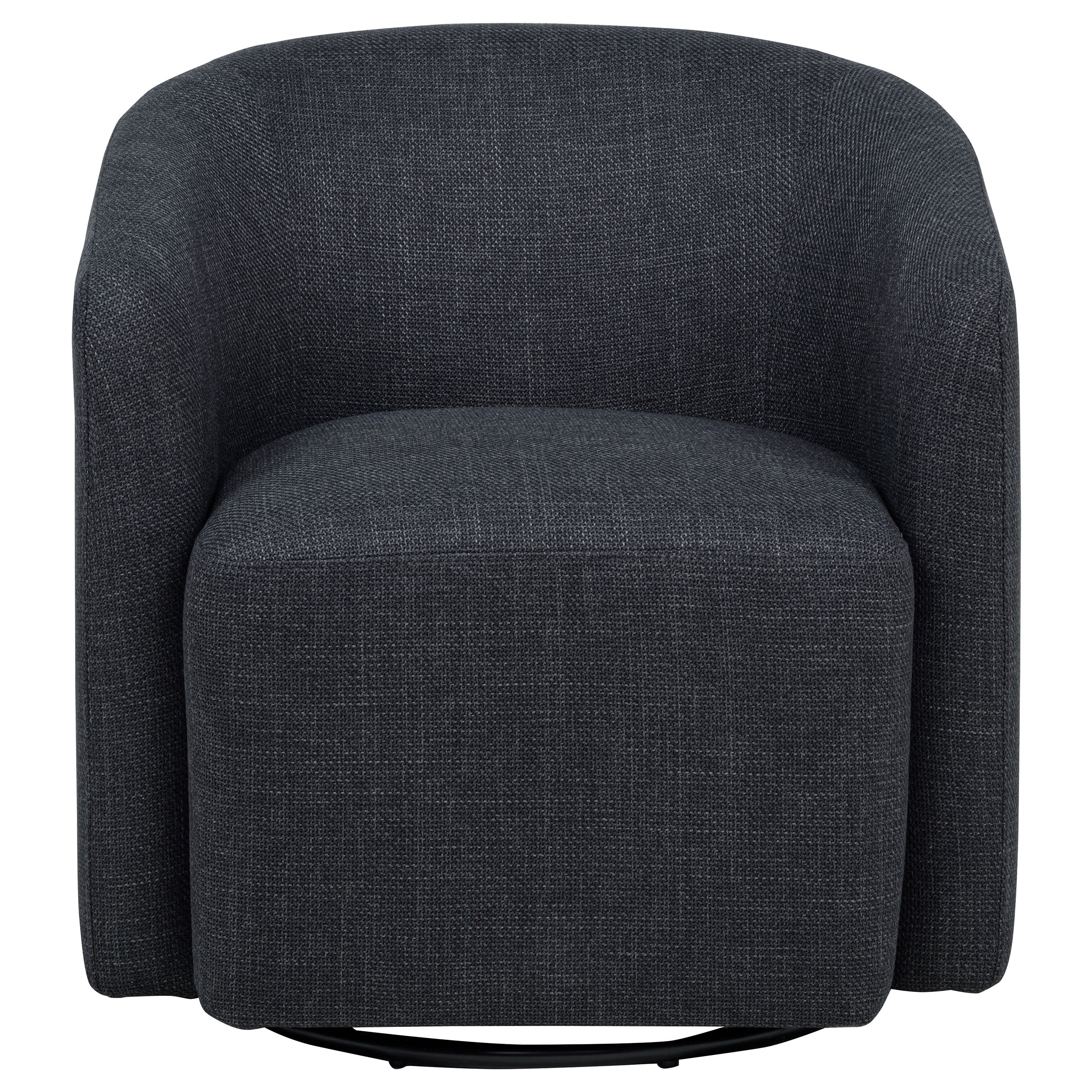 Mossbrook Fabric Upholstered Swivel Accent Chair Anthracite-